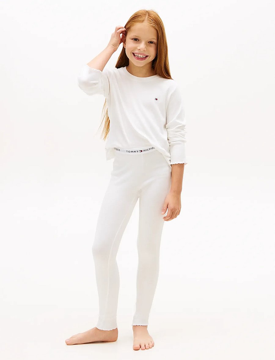 Tommy Hilfiger - POINTELLE LS PJ SET GIFTING - pyjamasset - ecru - 0