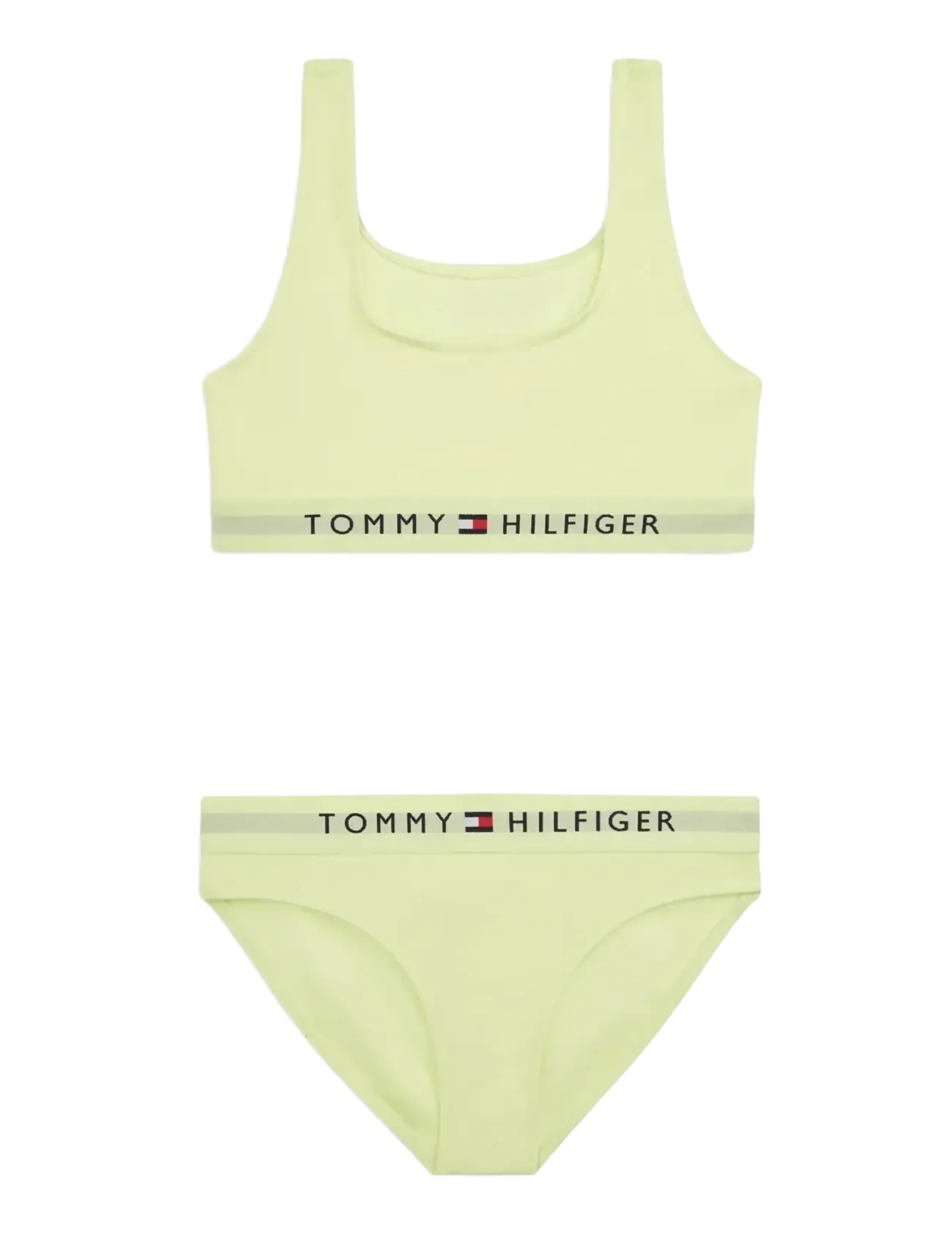 Tommy Hilfiger Bralette Set, Børn, Bralette Bikini Sæt, Grøn, Str: 128-140