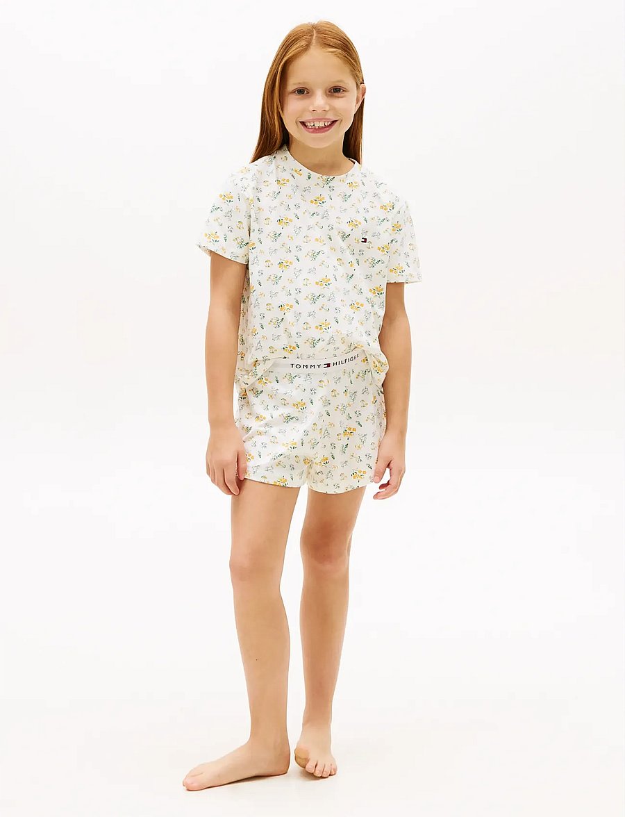 Tommy Hilfiger - SS PJ SET - pyjama-sets - traditional floral ecru - 0
