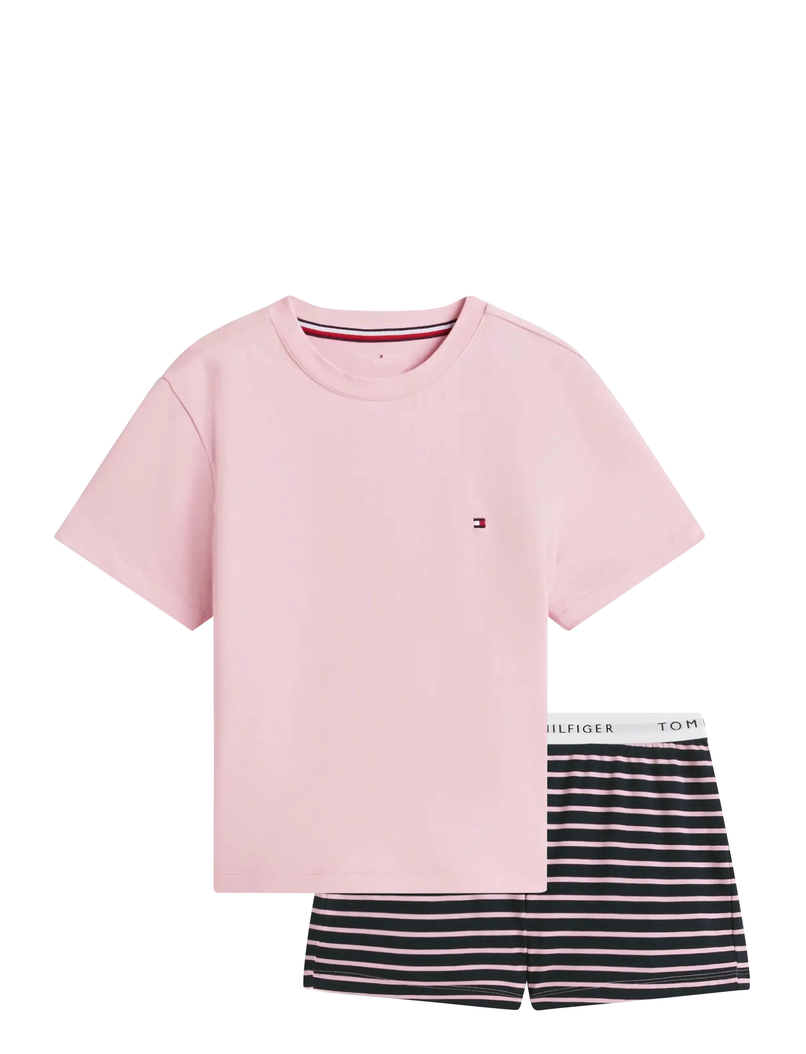 Tommy Hilfiger SS PJ SET - Nachtwäsche - BONITA PINK   BRETON NAVY / pink/rose