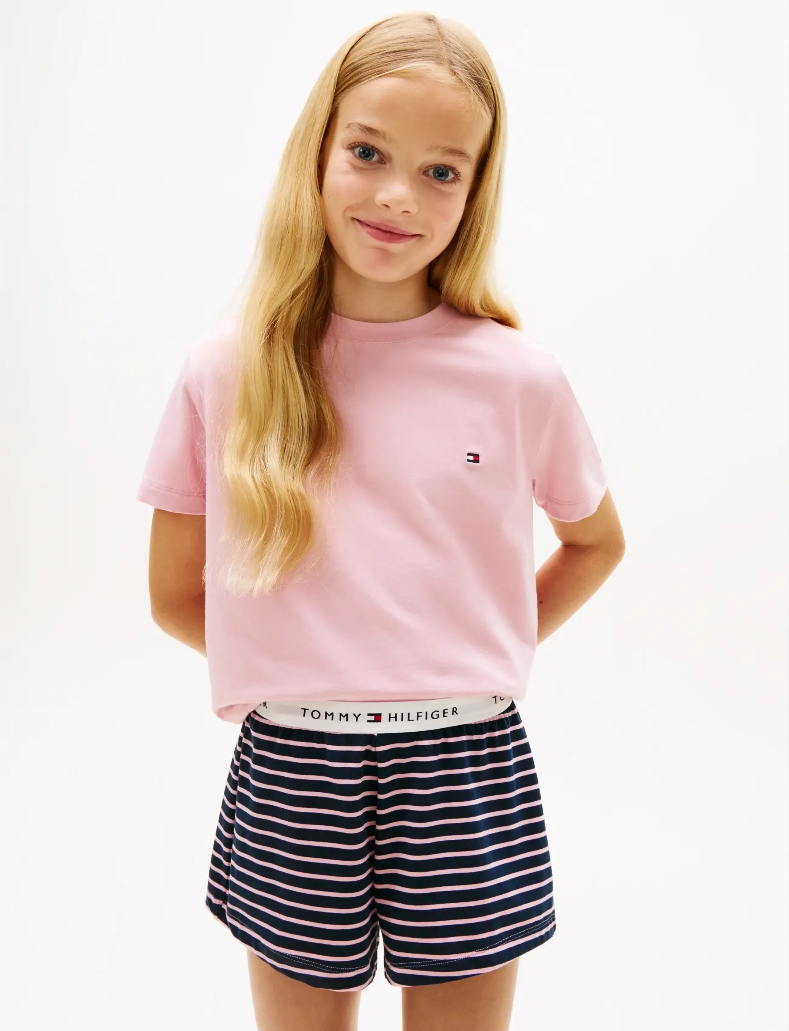 Tommy Hilfiger - SS PJ SET - sets - bonita pink   breton navy - 2