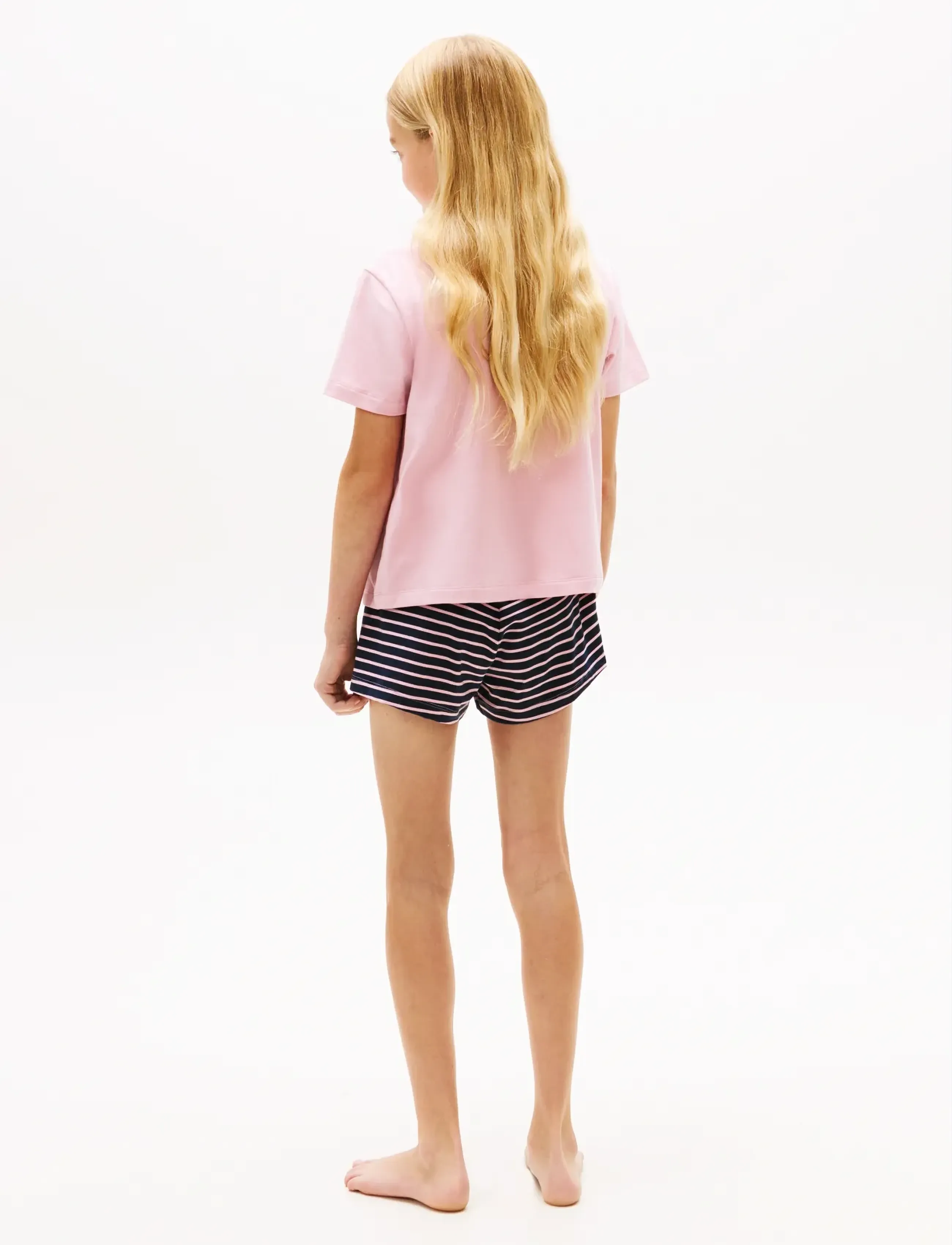 Tommy Hilfiger - SS PJ SET - sets - bonita pink   breton navy - 4