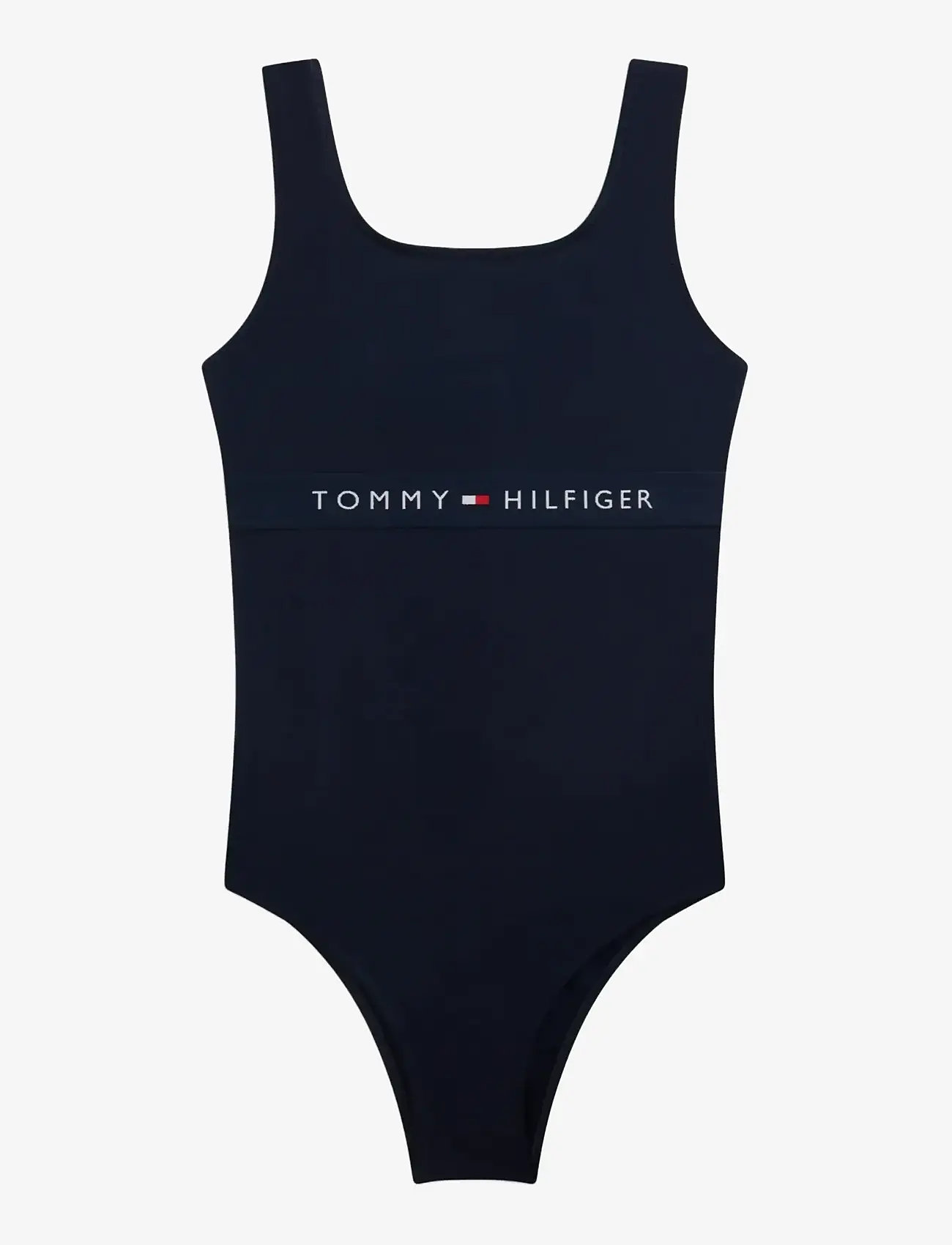 Tommy Hilfiger - SQUARE NECK ONE PIECE - badedragter - dark night navy - 0