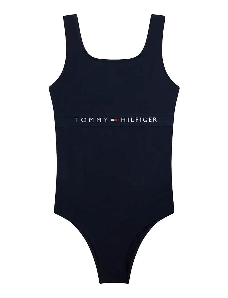Tommy Hilfiger - SQUARE NECK ONE PIECE - badeanzüge - dark night navy - 0