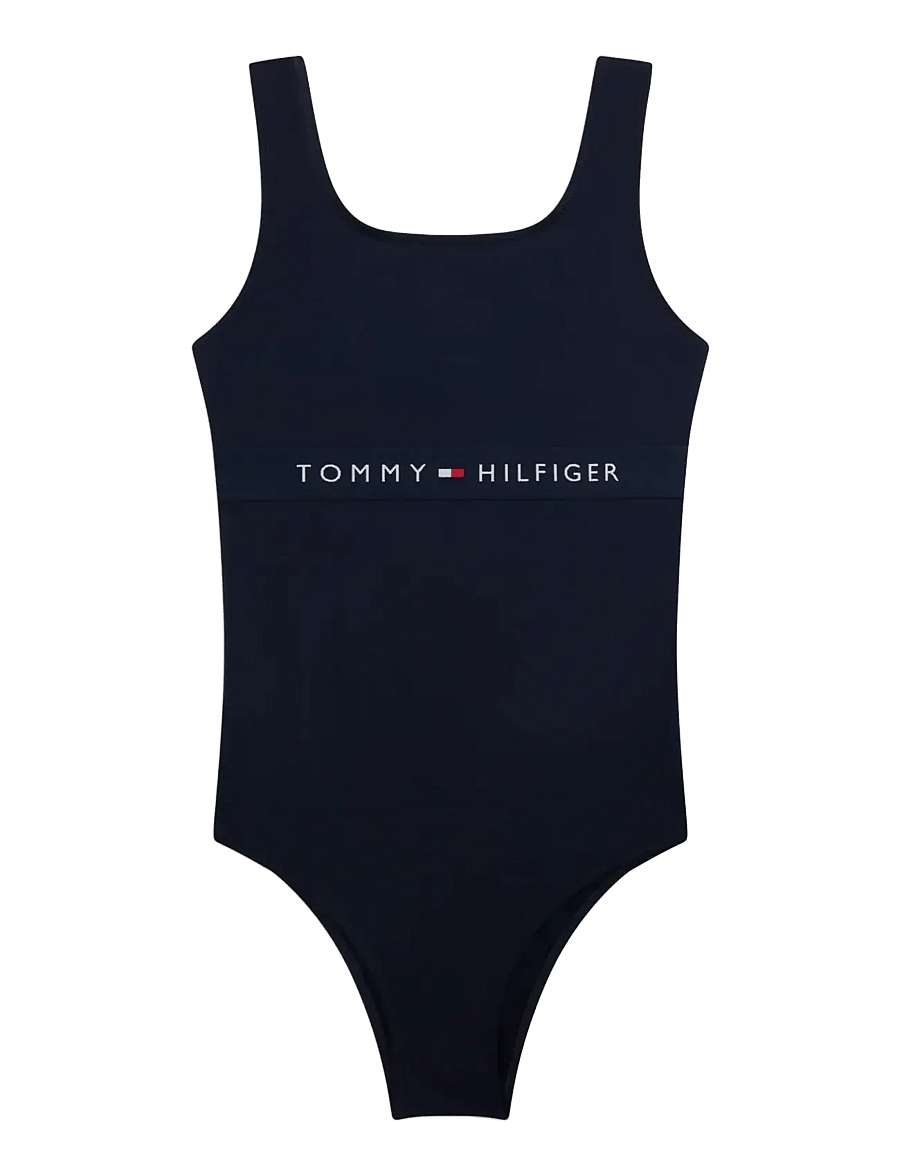 Tommy Hilfiger - SQUARE NECK ONE PIECE - badeanzüge - dark night navy - 0