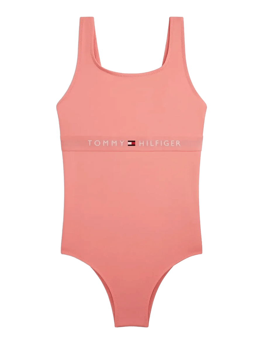 Tommy Hilfiger - SQUARE NECK ONE PIECE - badeanzüge - tropical blush - 0