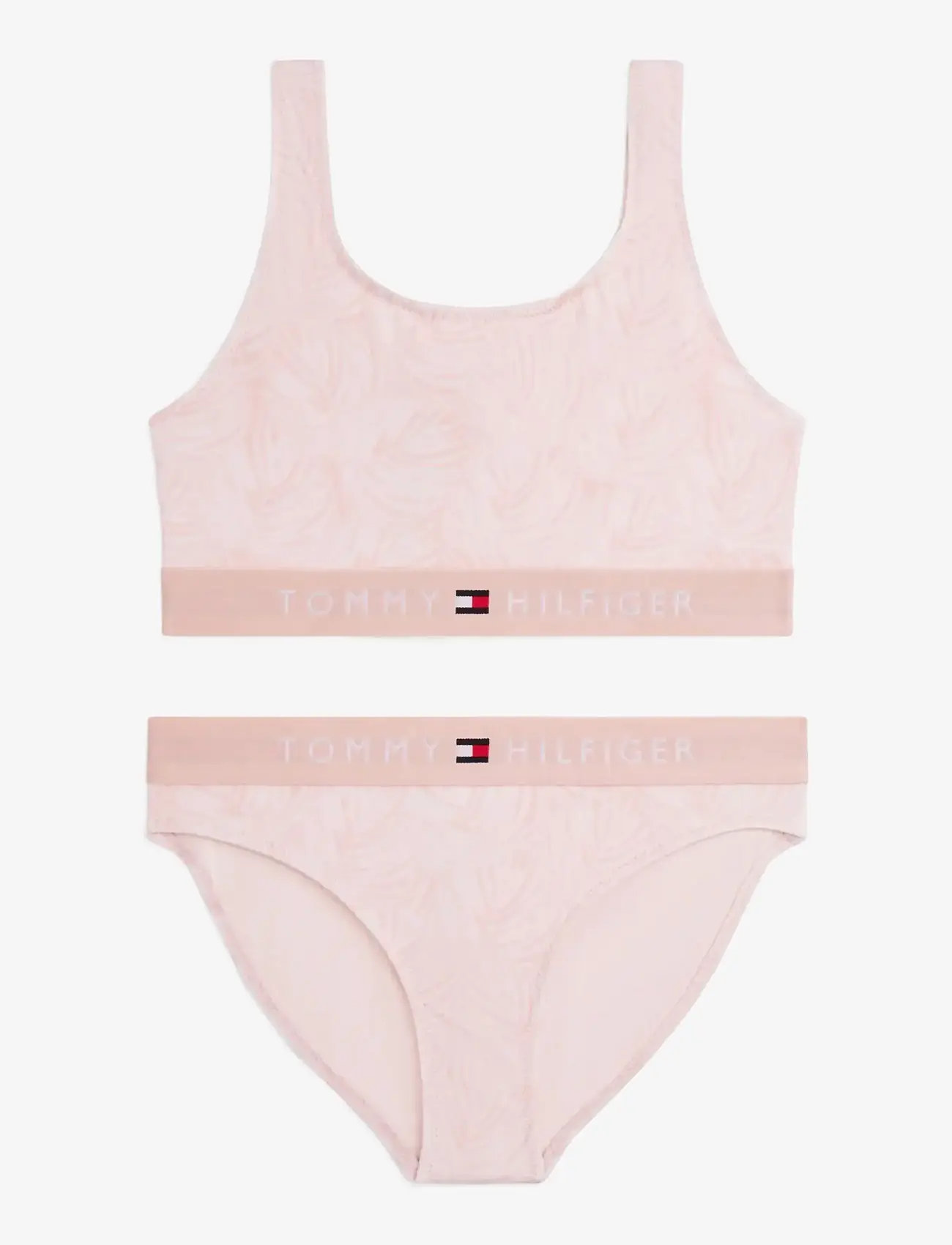 Tommy Hilfiger - BRALETTE SET PRINT - nærfatnaður sett - palm leaf pink - 0