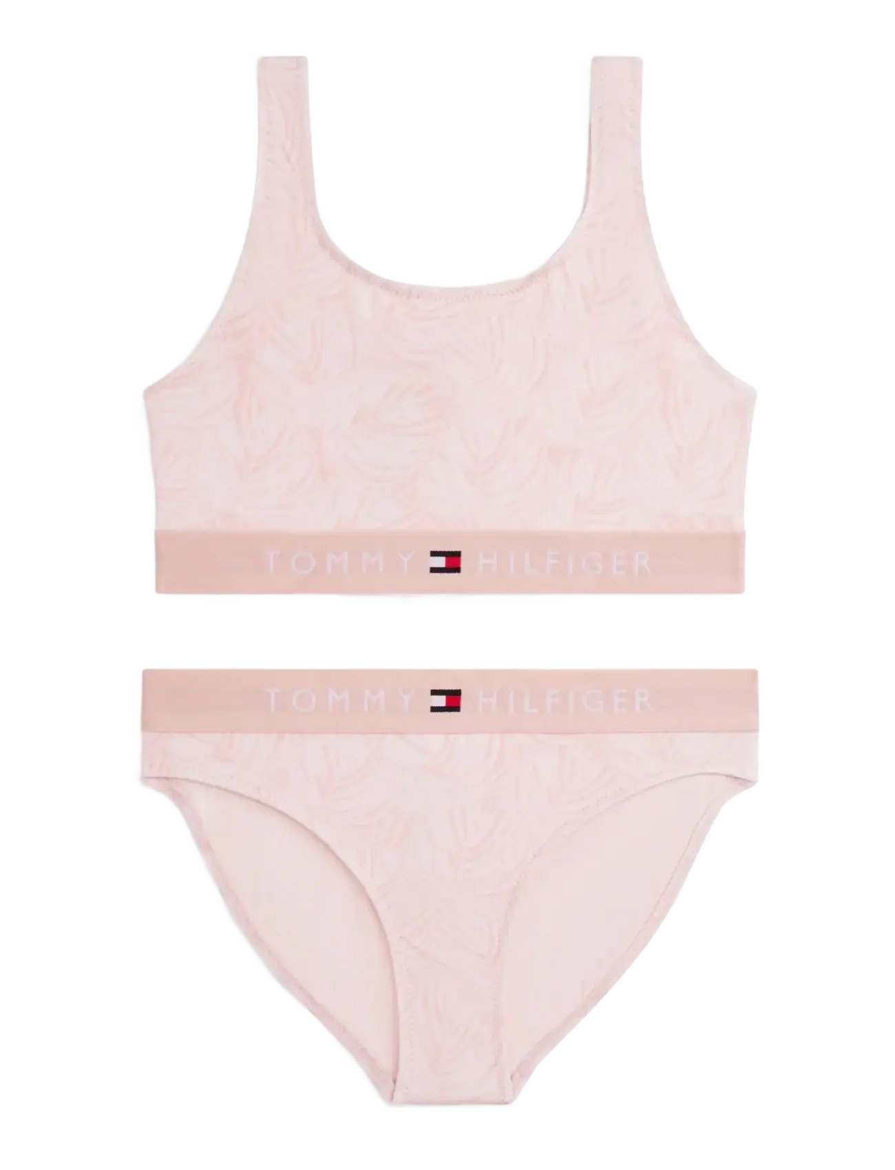 Tommy Hilfiger BRALETTE SET PRINT - Undertøjssæt - PALM LEAF PINK / pink/rose