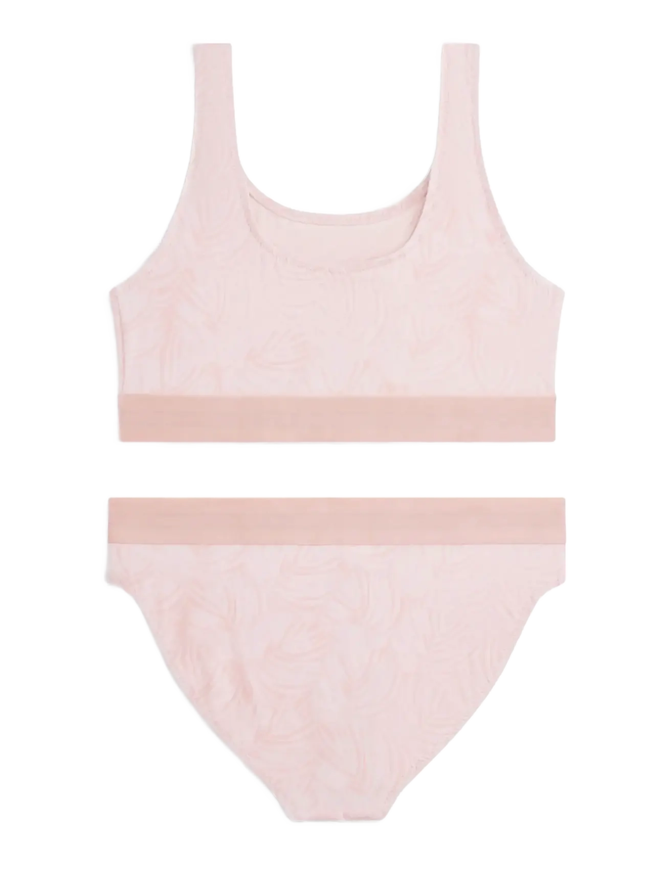 Tommy Hilfiger - BRALETTE SET PRINT - aluspesukomplektid - palm leaf pink - 1