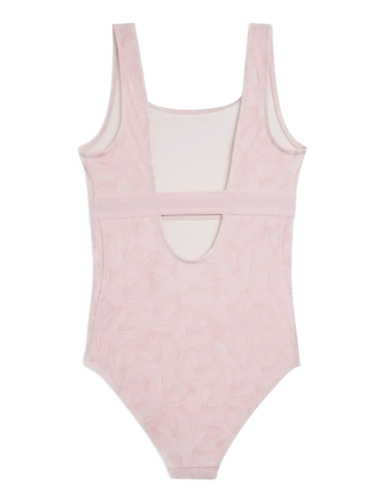 Tommy Hilfiger SQUARE NECK ONE PIECE PRINT - Baddräkter - PALM LEAF PINK / pink/rose