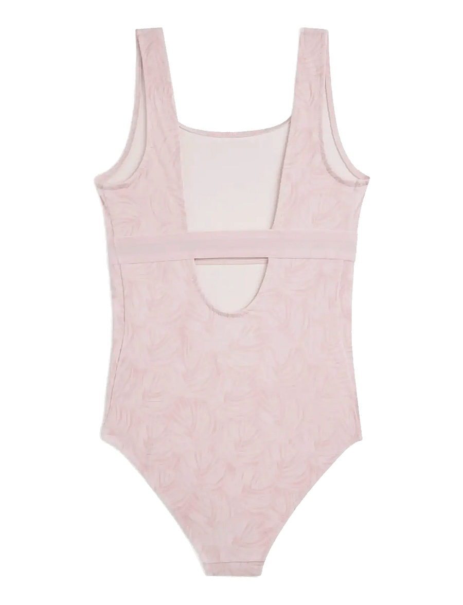 Tommy Hilfiger - SQUARE NECK ONE PIECE PRINT - badeanzüge - palm leaf pink - 0