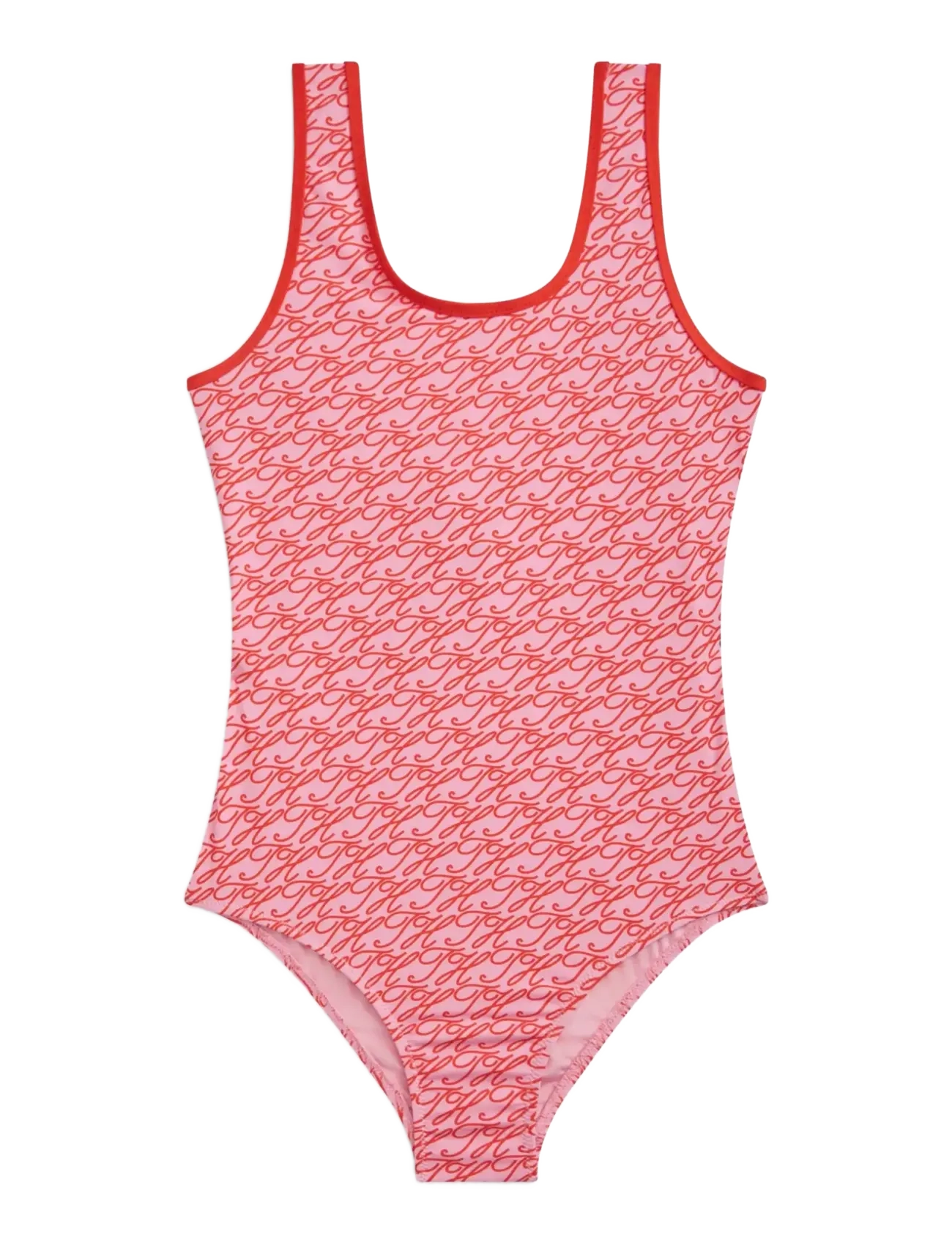 Tommy Hilfiger ONE PIECE PRINT - Badeanzüge - SCRIPT ALL OVER ROSE / pink/rose