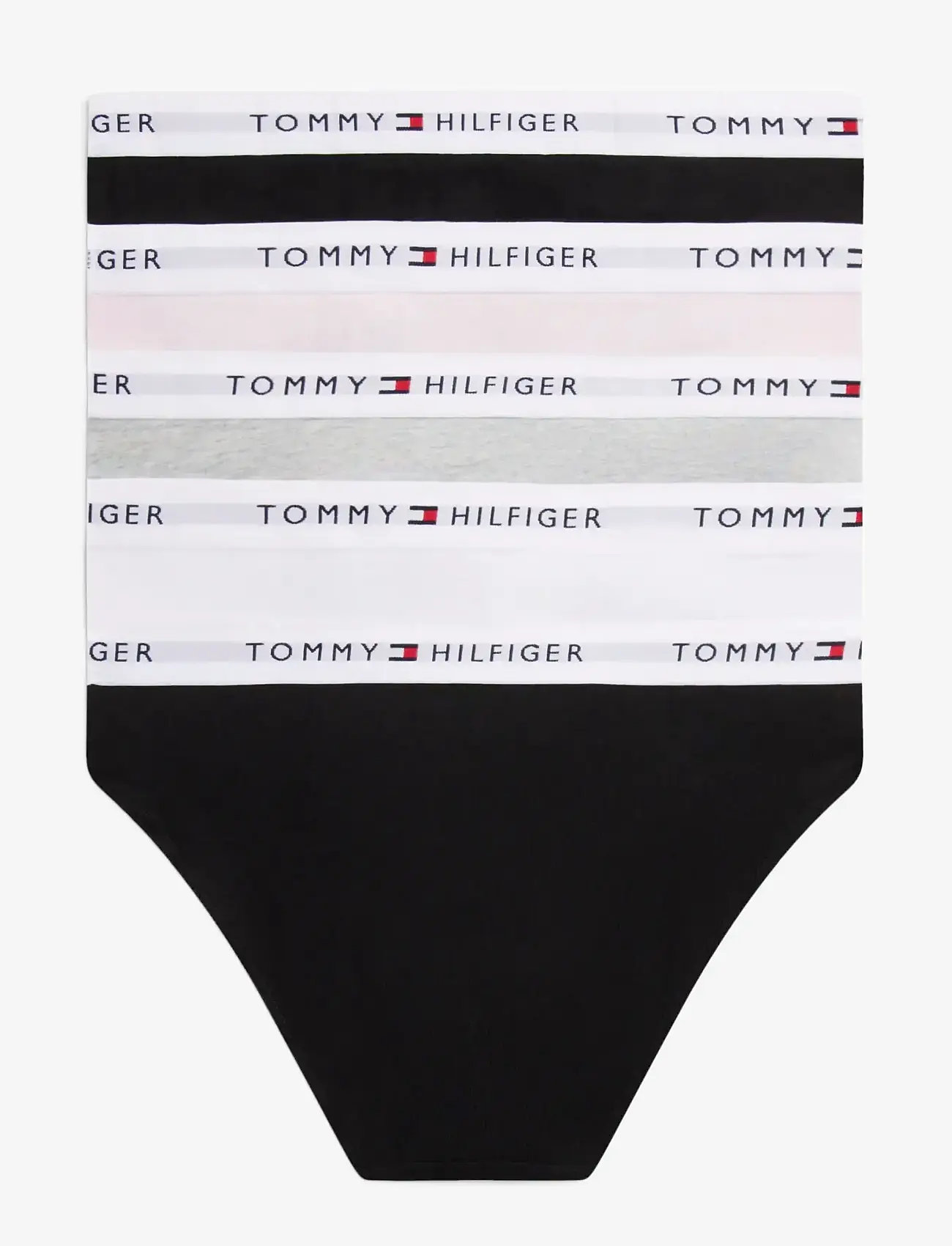 Tommy Hilfiger - 5 PK BIKINI - aluspüksid - black htr l pink white black - 1