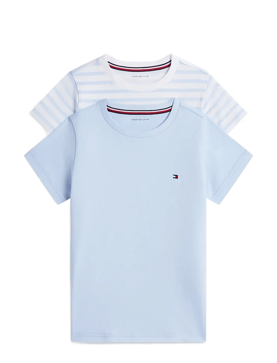 Tommy Hilfiger - 2PK PRINTED TEE - kortermede t-skjorter - sweet blue breton sweet blue - 1