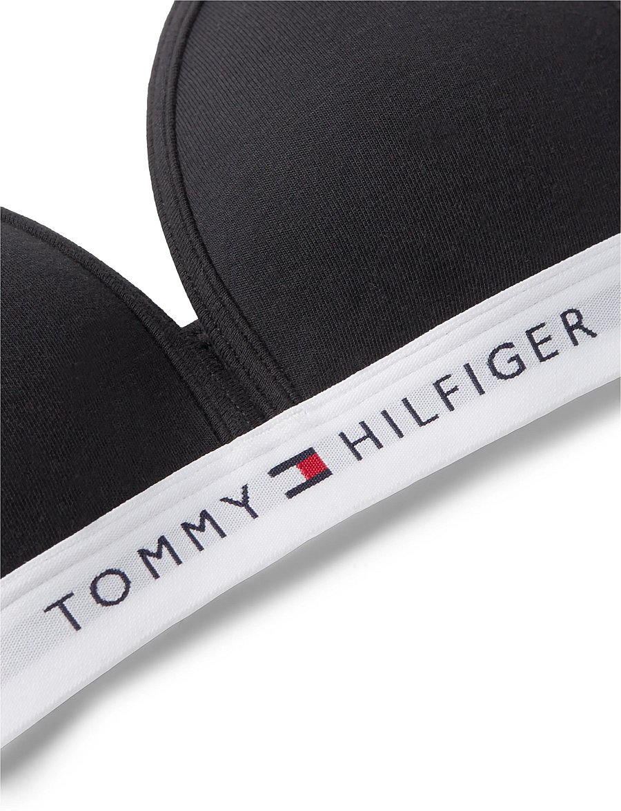 Tommy Hilfiger - Cotton Fixed Foam Bra - overdele - black - 2