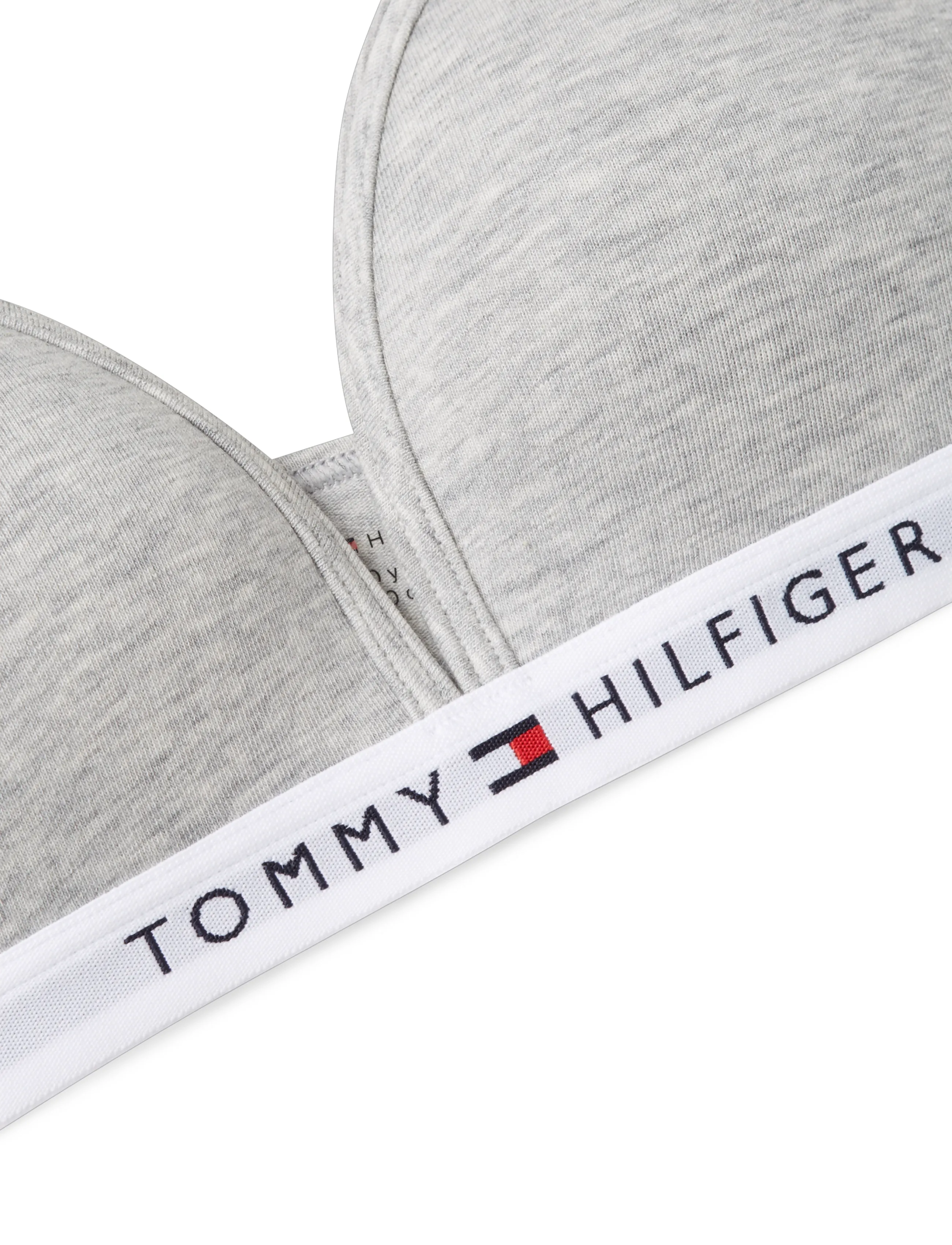 Tommy Hilfiger - Cotton Fixed Foam Bra - alustopit - light grey heather - 2
