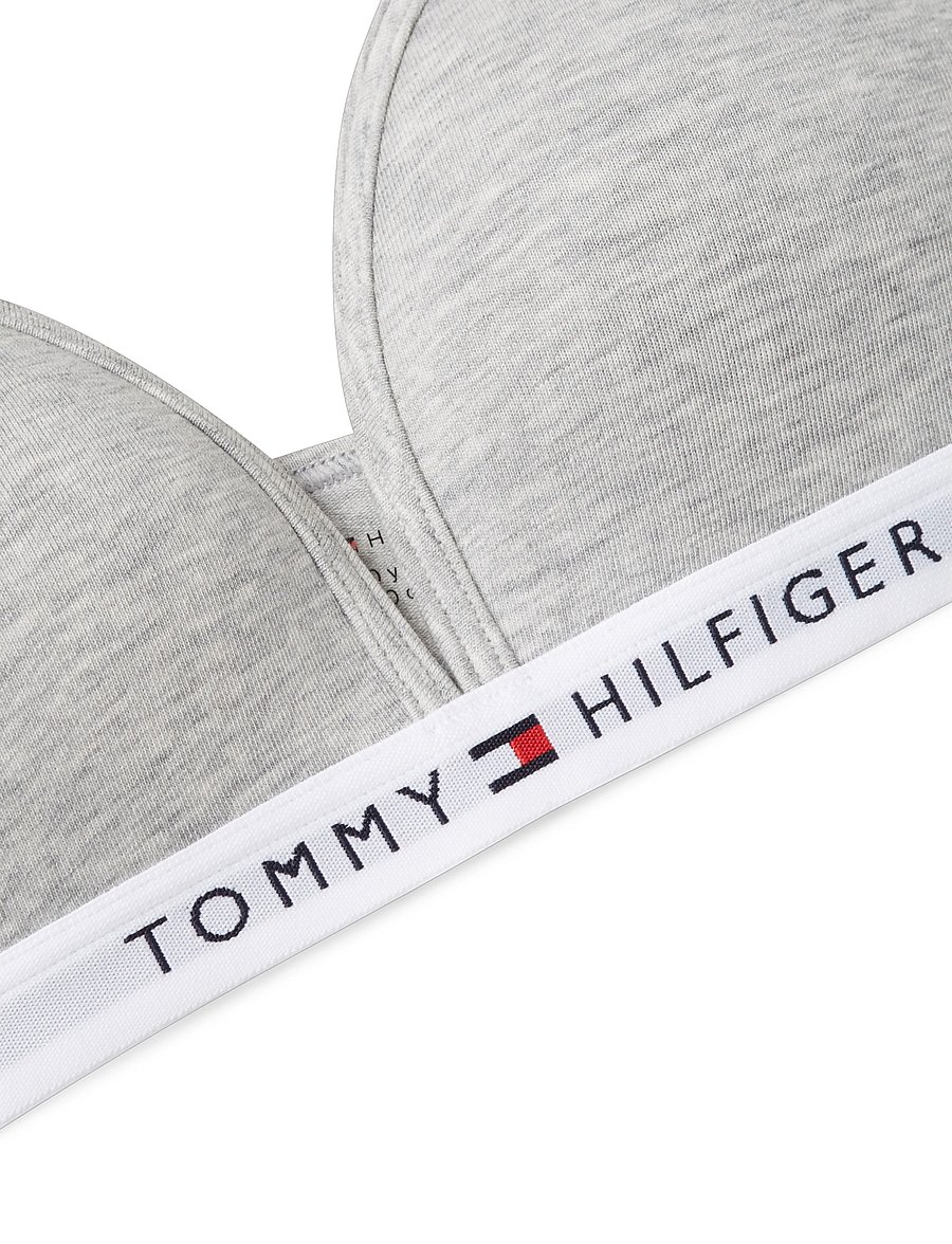 Tommy Hilfiger - Cotton Fixed Foam Bra - alustopit - light grey heather - 2