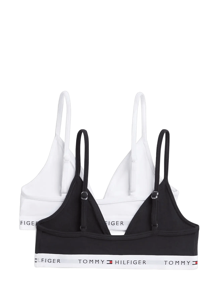 Tommy Hilfiger - 2-Pack Cotton Triangle - oberteile - white black - 0