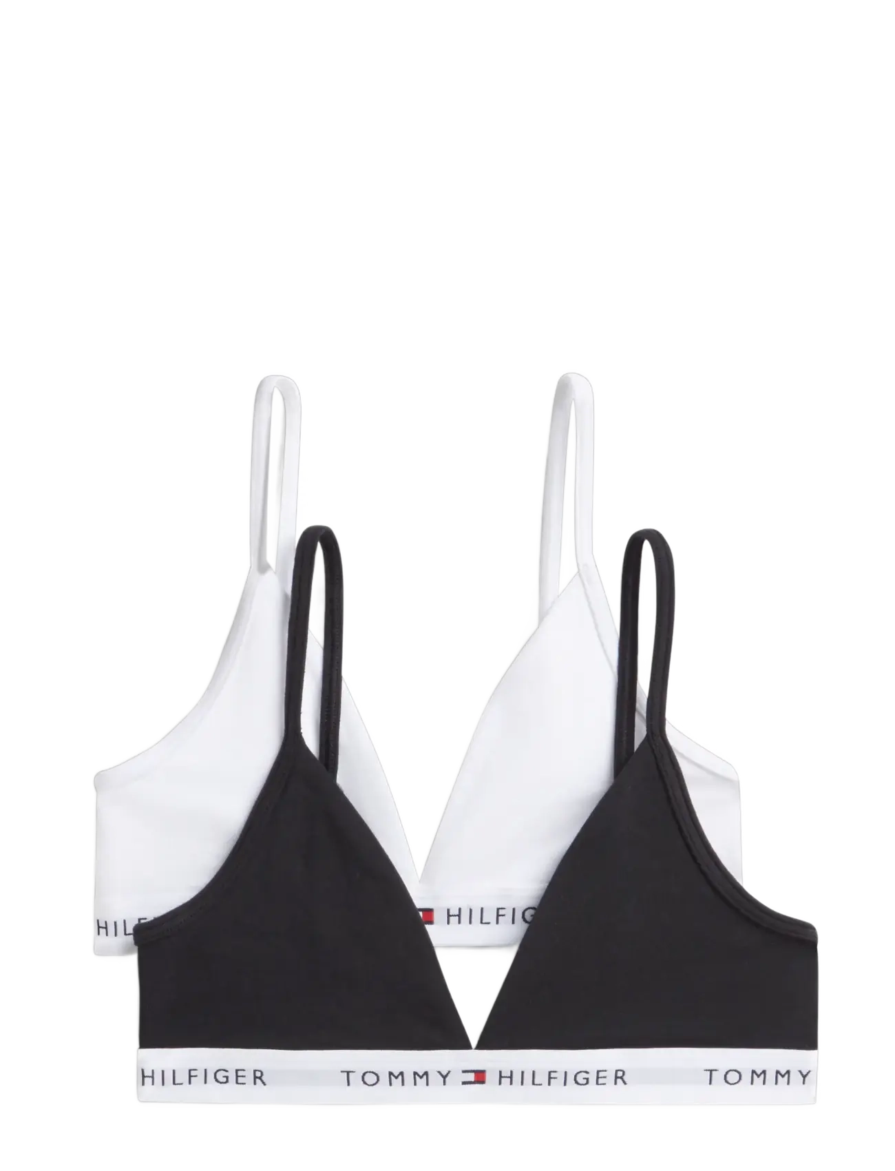 Tommy Hilfiger - 2-Pack Cotton Triangle - oberteile - white   black - 1