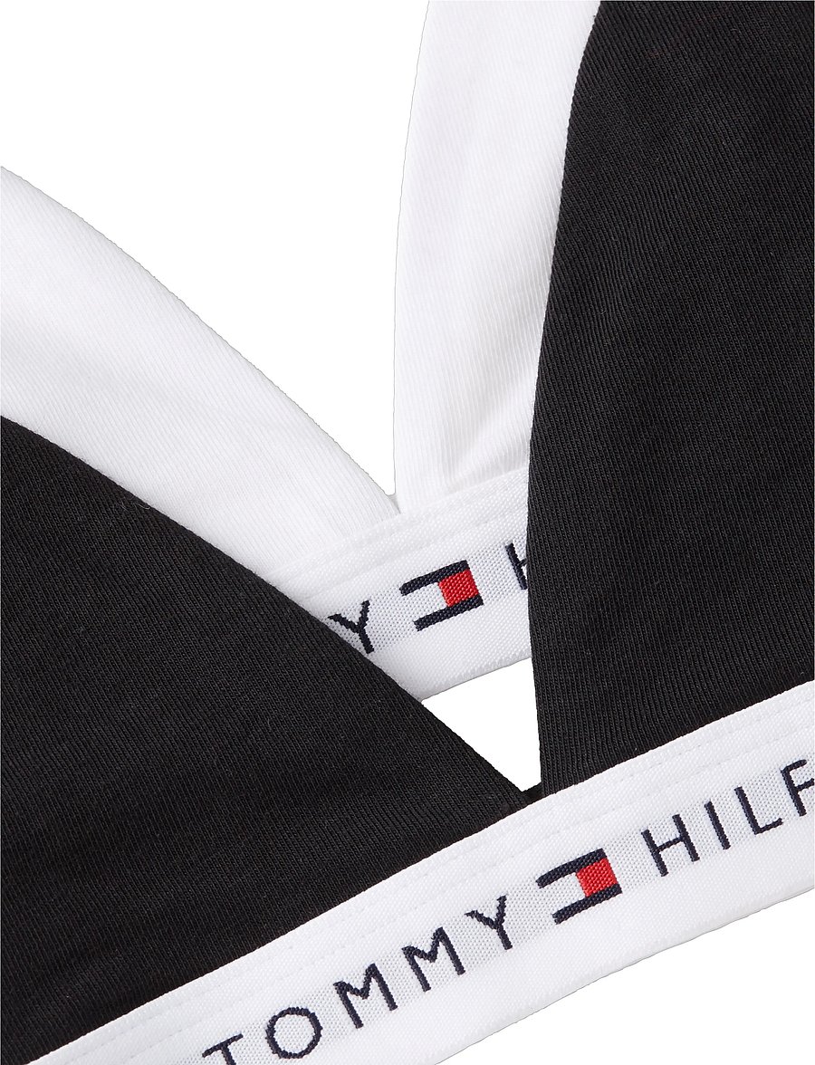 Tommy Hilfiger - 2-Pack Cotton Triangle - oberteile - white black - 2