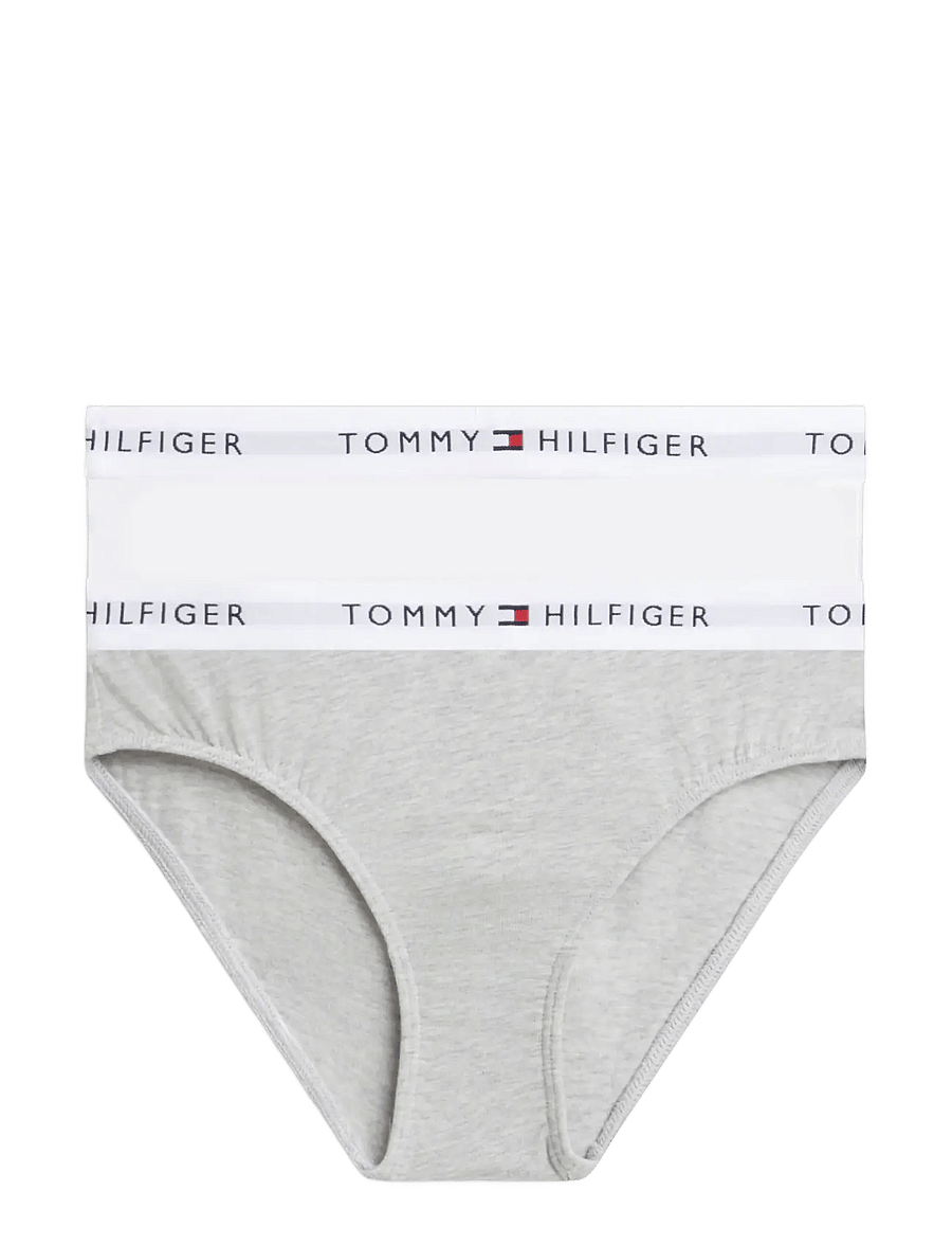 Tommy Hilfiger - 2-Pack Cotton Bikini - l gry heather white - 0