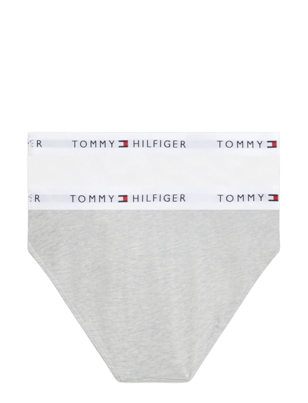 Tommy Hilfiger - 2-Pack Cotton Bikini - panties - l gry heather   white - 1