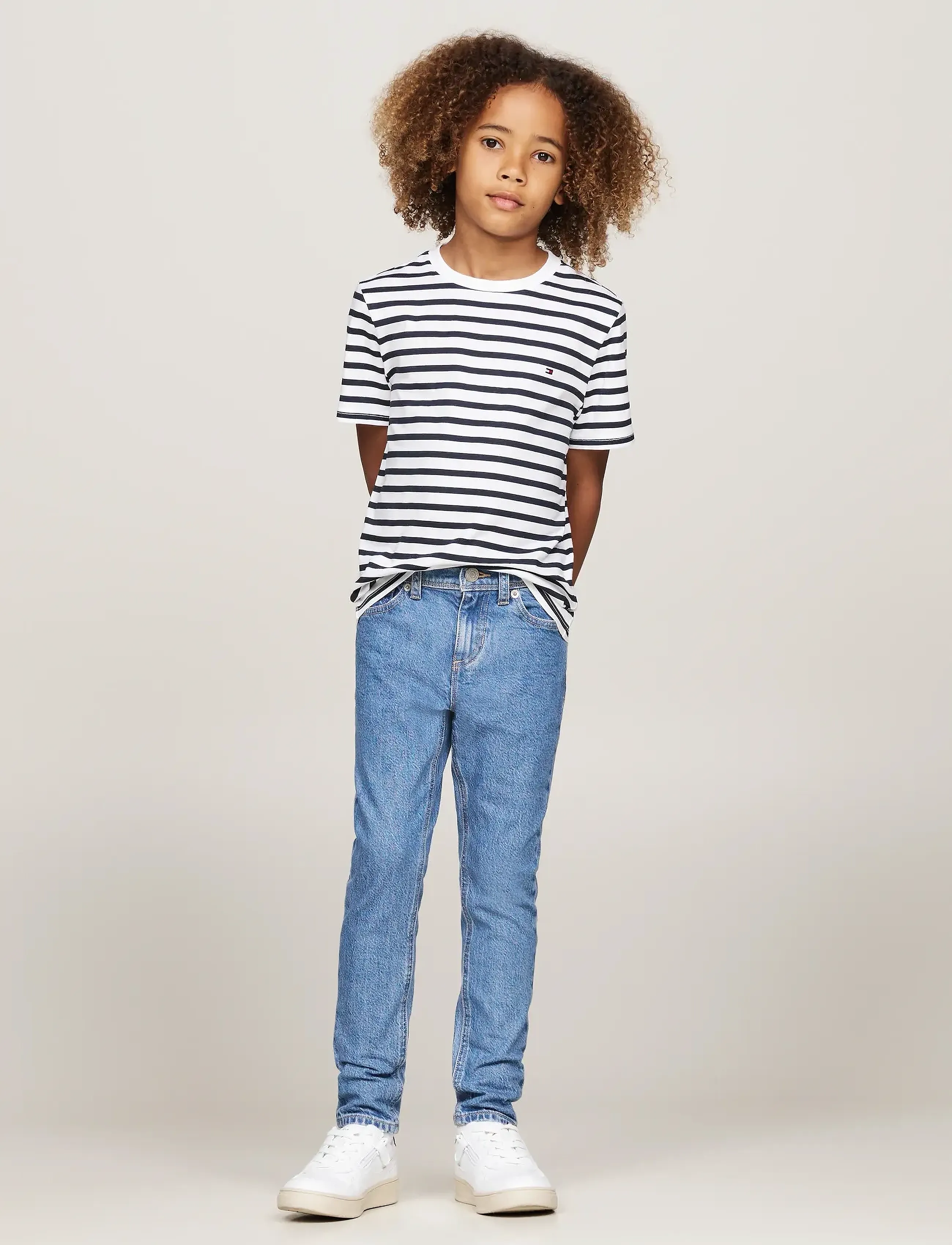 Tommy Hilfiger - 2P CN SS TEE PRINT - kortermede t-skjorter - desert sky breton   white - 4
