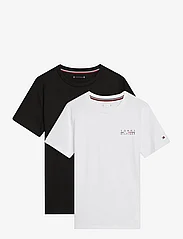 Tommy Hilfiger - 2P SHORT SLEEVE TEE - kortærmede t-shirts - black/white - 0