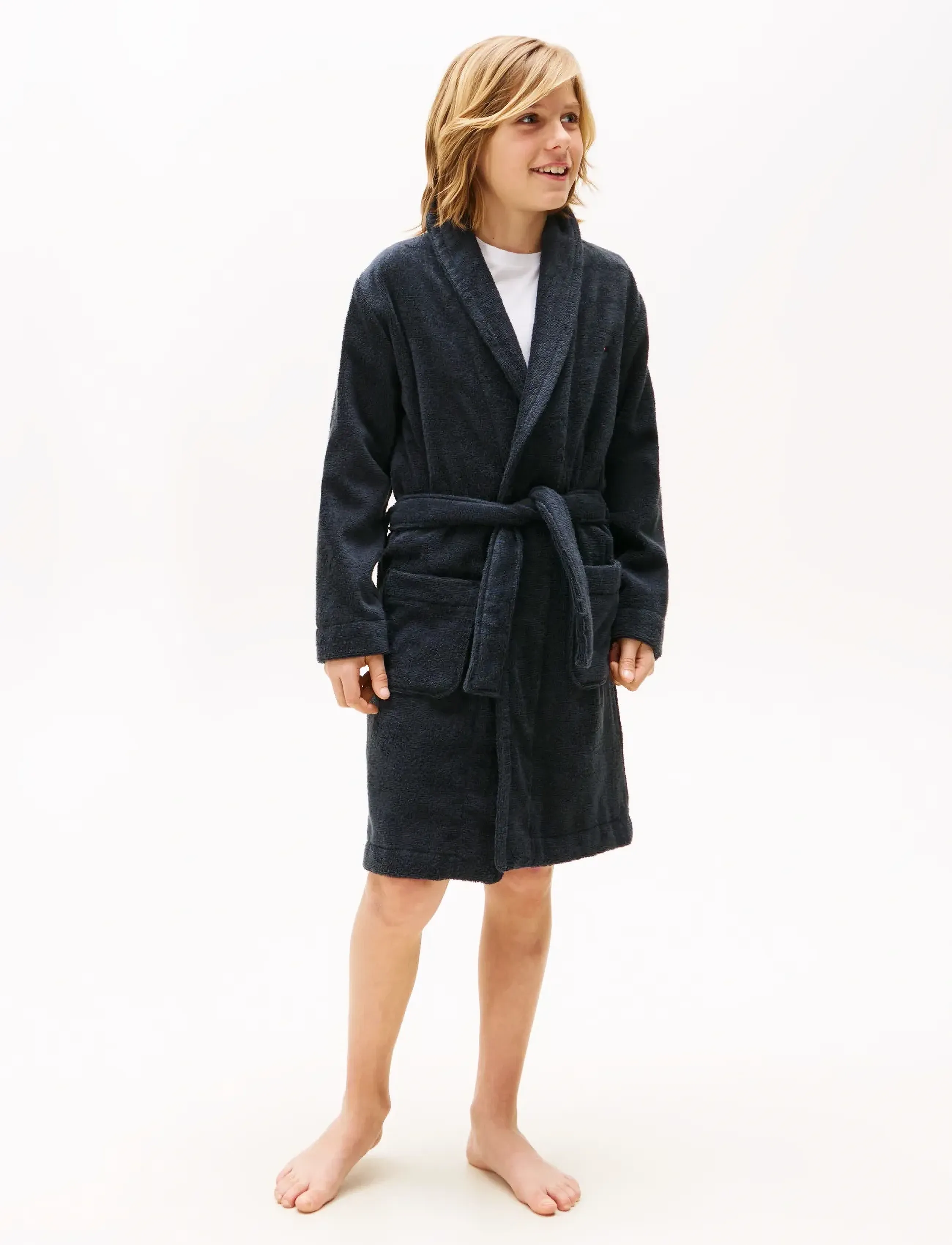 Tommy Hilfiger TOWELLING BATHROBE - Badekåber - DESERT SKY / navy
