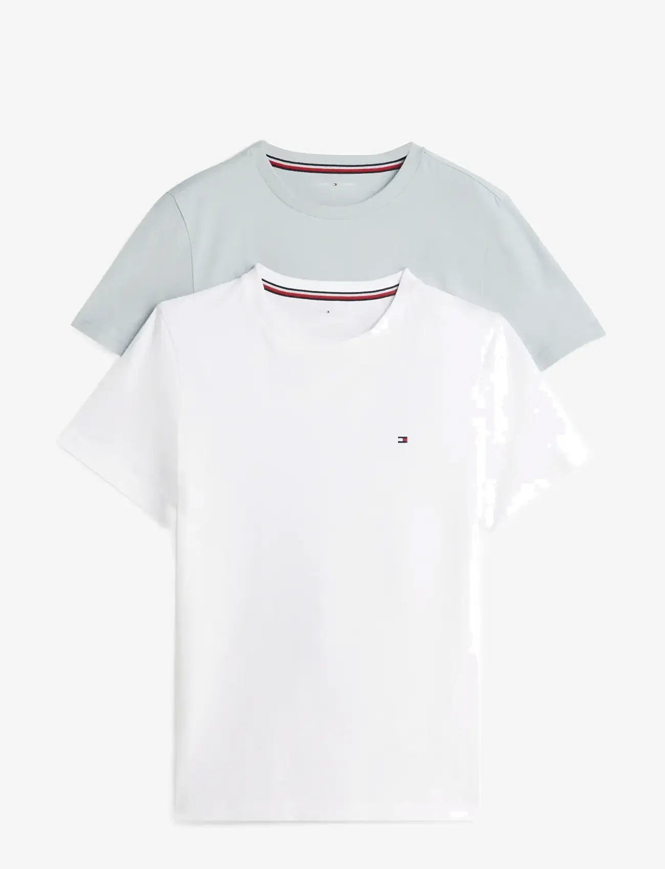 Tommy Hilfiger - 2 PK SS TEE - kurzärmelige - silver smoke   white - 1
