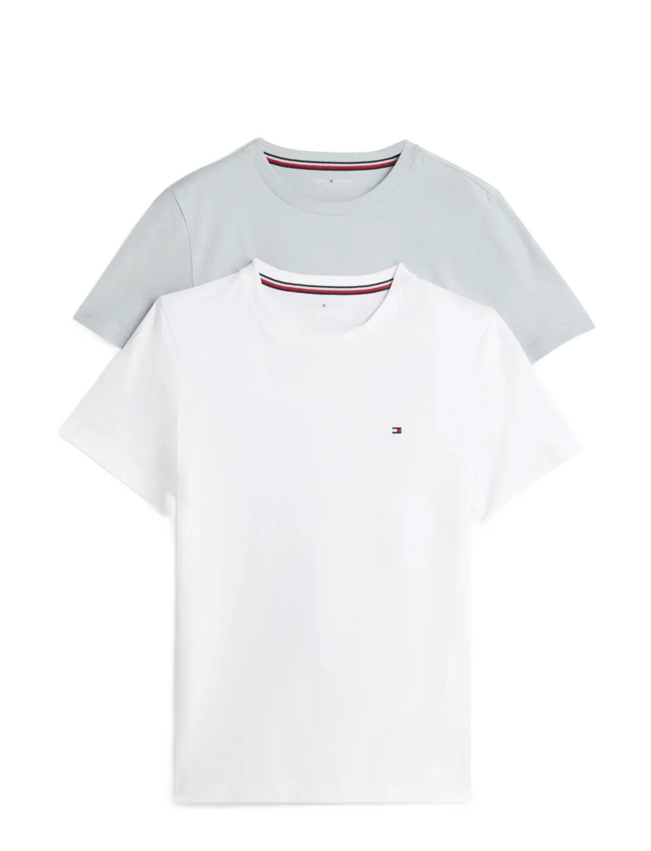 Tommy Hilfiger 2 PK SS TEE - Flerpack - SILVER SMOKE   WHITE / multi