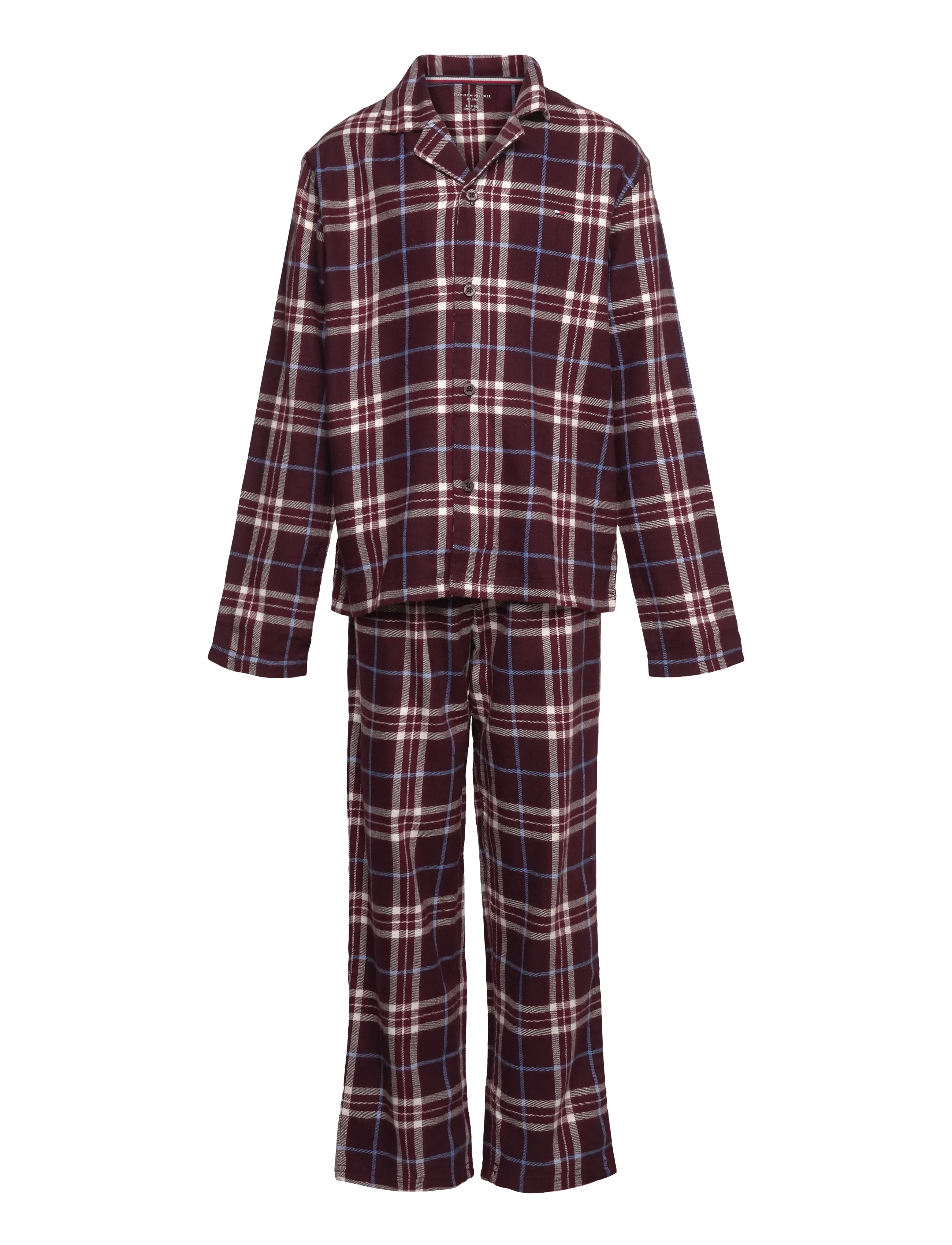 PJ STRAIGHT GIFTING PRINT SET - TARTAN REIKER BURGUNDY
