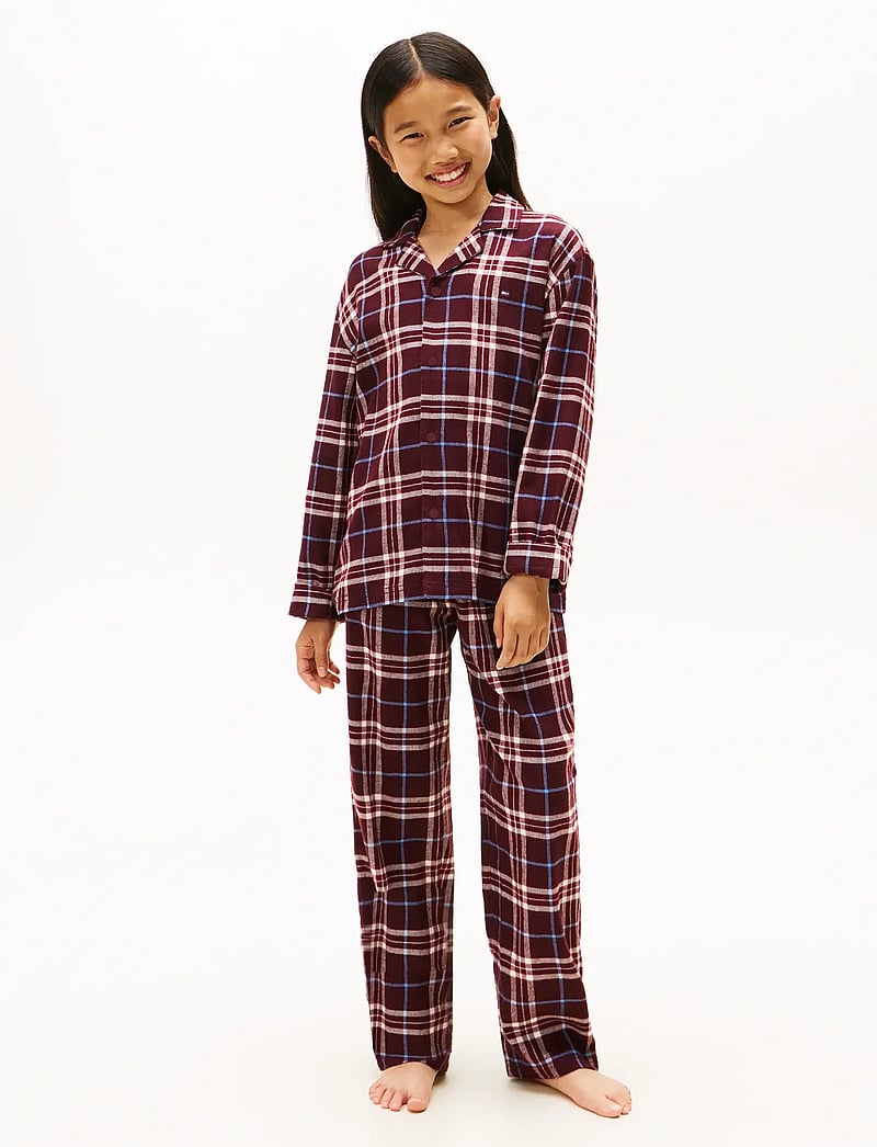 Tommy Hilfiger - PJ STRAIGHT GIFTING PRINT SET - pyjamasset - tartan reiker burgundy - 0