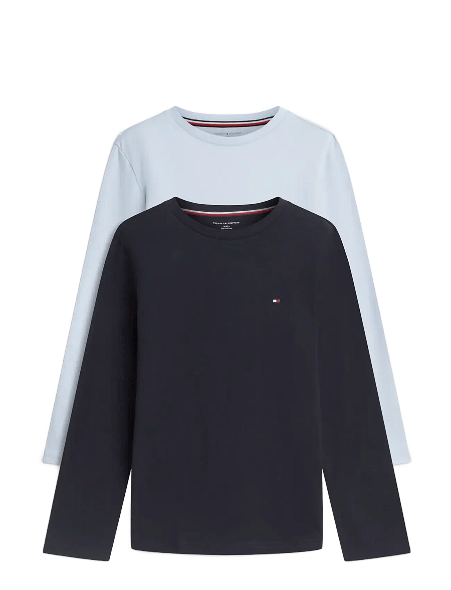 Tommy Hilfiger - 2 PK LS TEE - langärmelig - sky blue navy blue - 1
