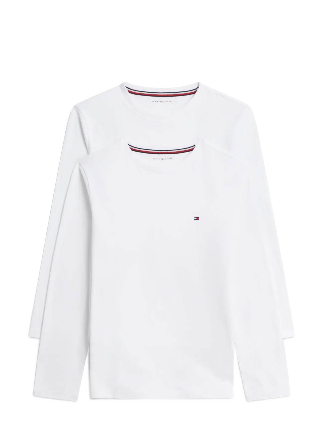 Tommy Hilfiger 2 PK LS TEE - Teismelised 140-176 - WHITE / white