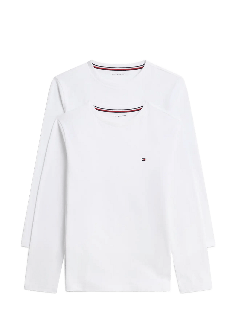 Tommy Hilfiger - 2 PK LS TEE - pikkade varrukatega t-särgid - white - 1