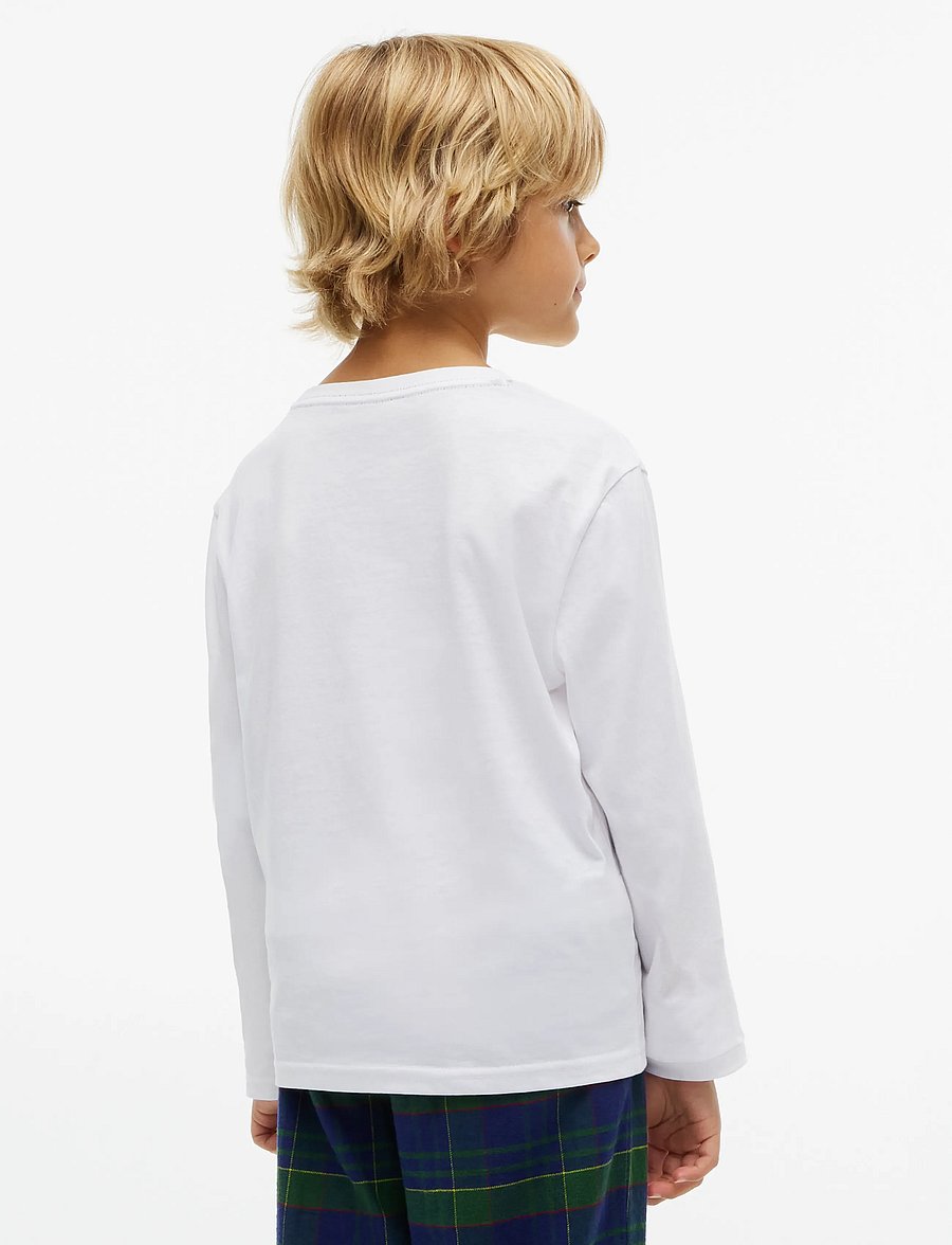 Tommy Hilfiger - 2 PK LS TEE - pikkade varrukatega t-särgid - white - 0