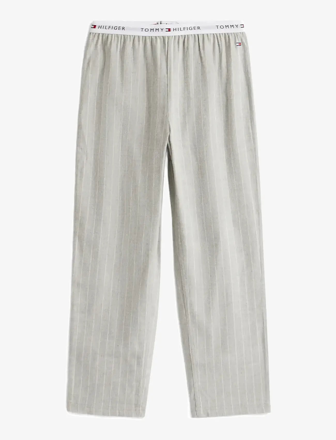 Tommy Hilfiger - FLANNEL PANTS PRINT - pyjamas - thin stripe light grey - 1