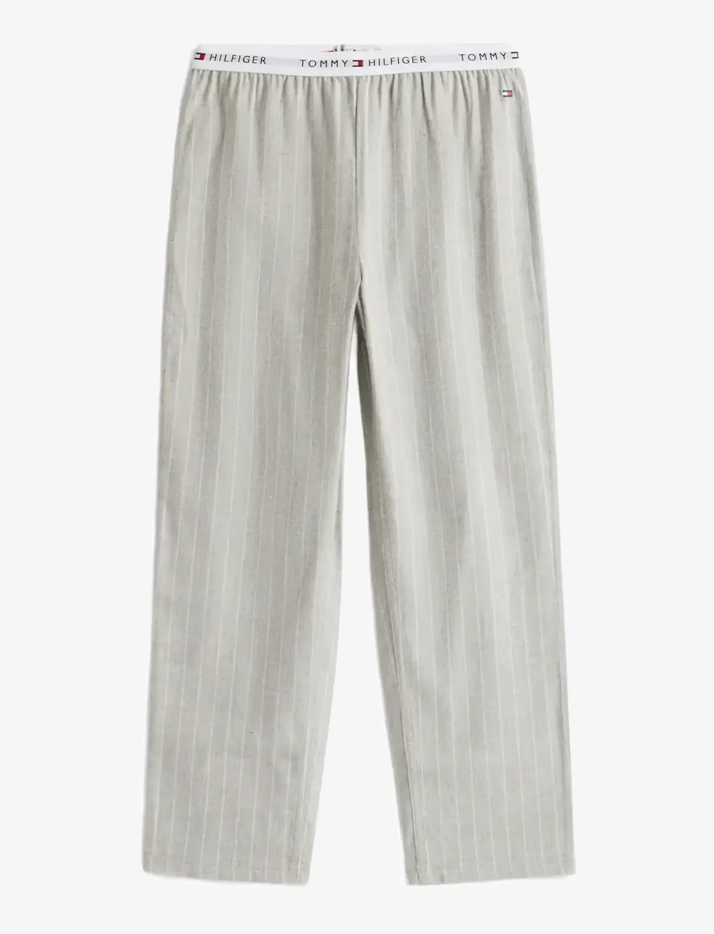Tommy Hilfiger - FLANNEL PANTS PRINT - schlafanzüge - thin stripe light grey - 1