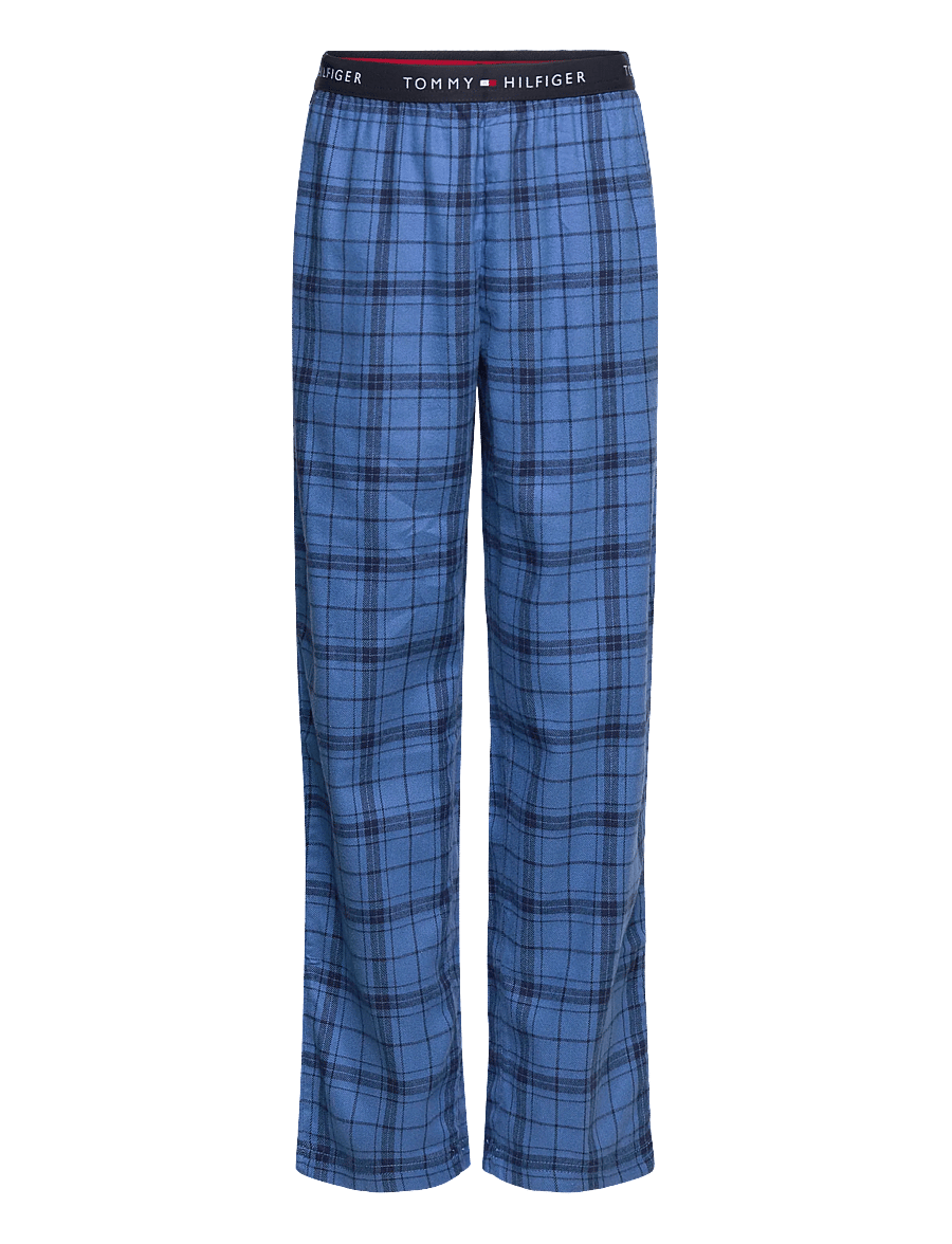 Tommy Hilfiger - FLANNEL PANTS BLUE PLAID - schlafanzüge - tonal plaid blue - 0