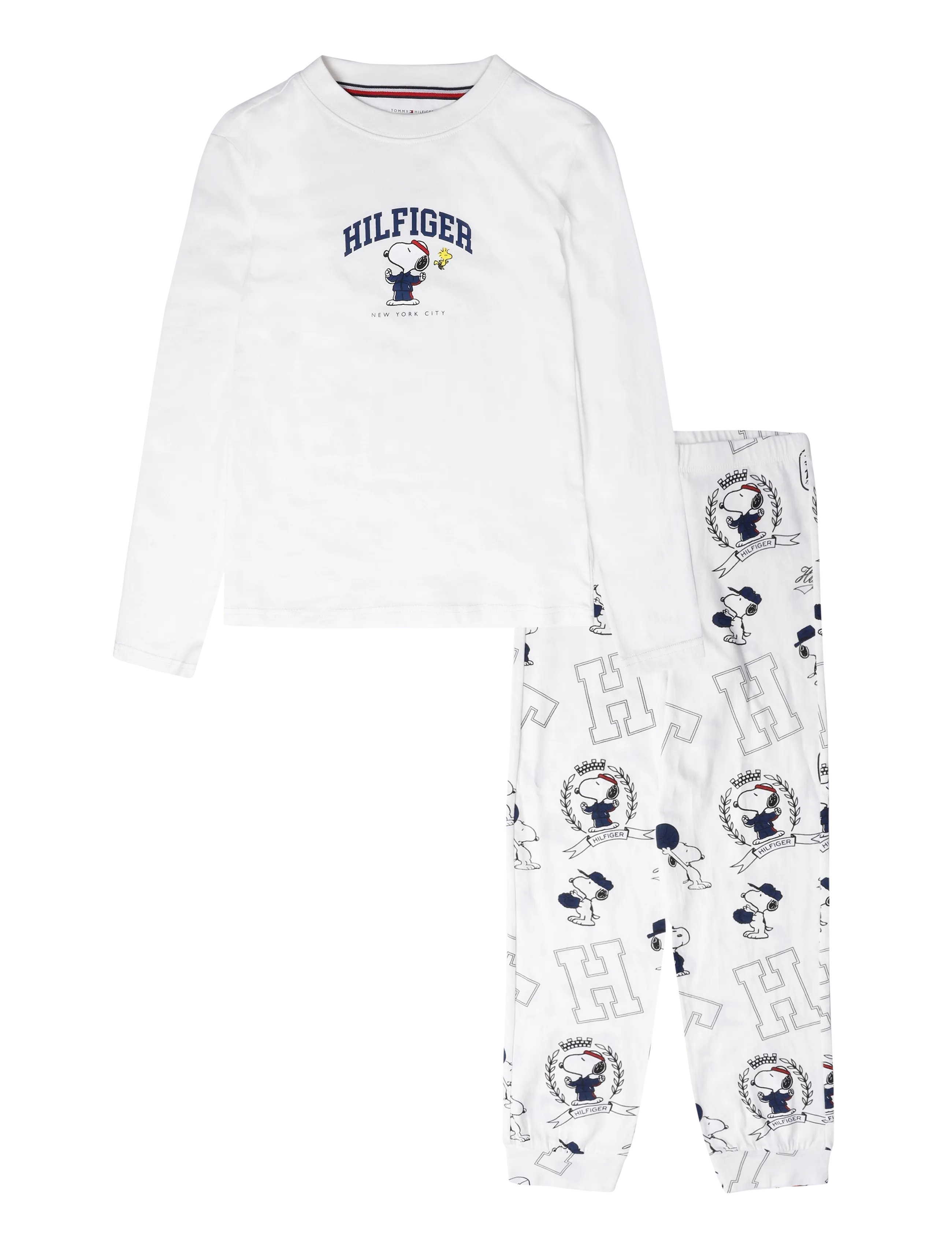 Tommy Hilfiger SNOOPY PJ SET - Tommy Hilfiger - VARSITY SPORT LETTERMAN / white