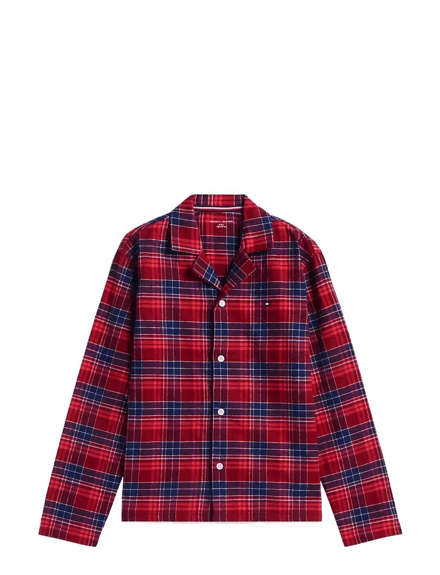 Tommy Hilfiger - FLANNEL PJ SET - check global stp medium red - 2