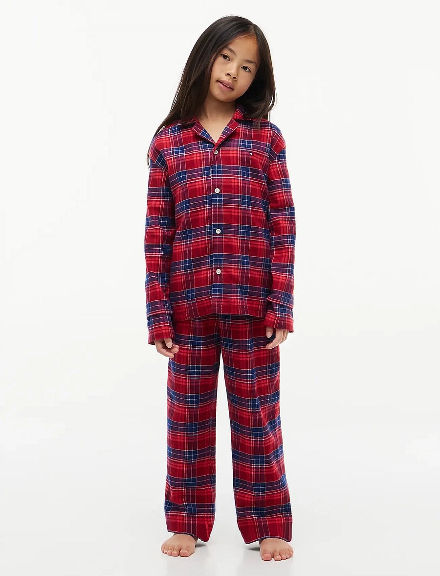 Tommy Hilfiger - FLANNEL PJ SET - check global stp medium red - 3