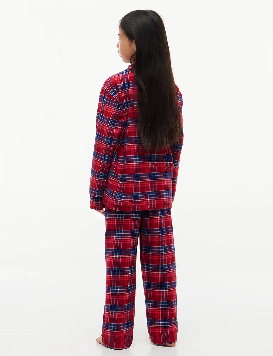 Tommy Hilfiger - FLANNEL PJ SET - check global stp medium red - 5