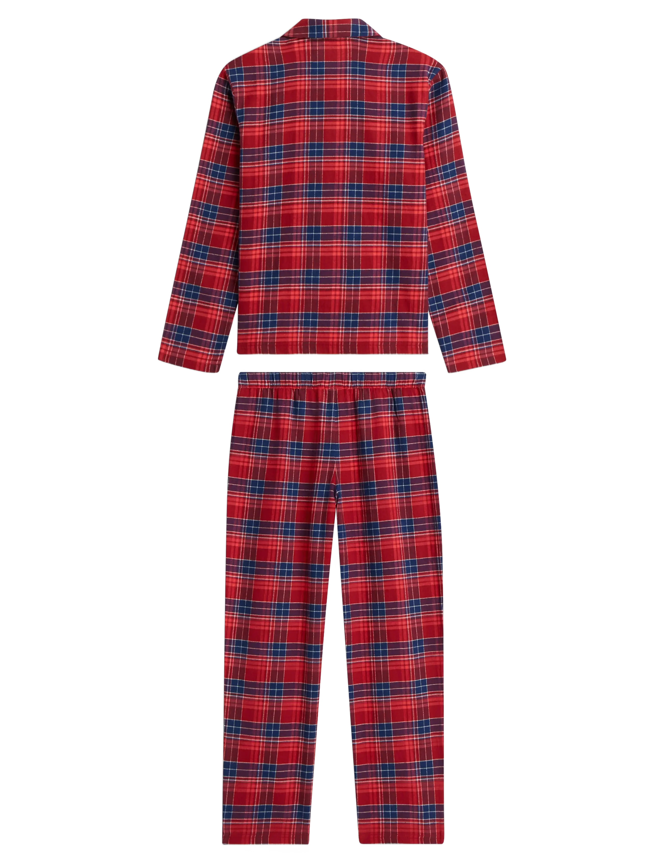 Tommy Hilfiger - FLANNEL PJ SET - pyjama-sets - check global stp medium red - 4
