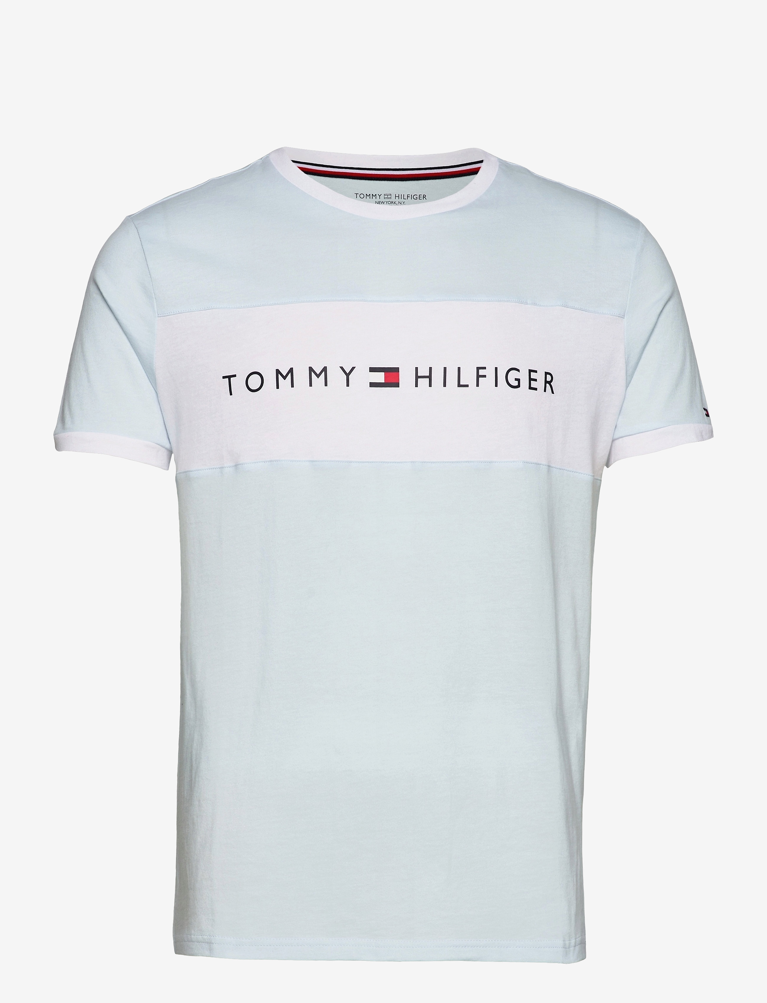 Tommy Hilfiger - CN SS TEE LOGO FLAG - luminous blue - 0