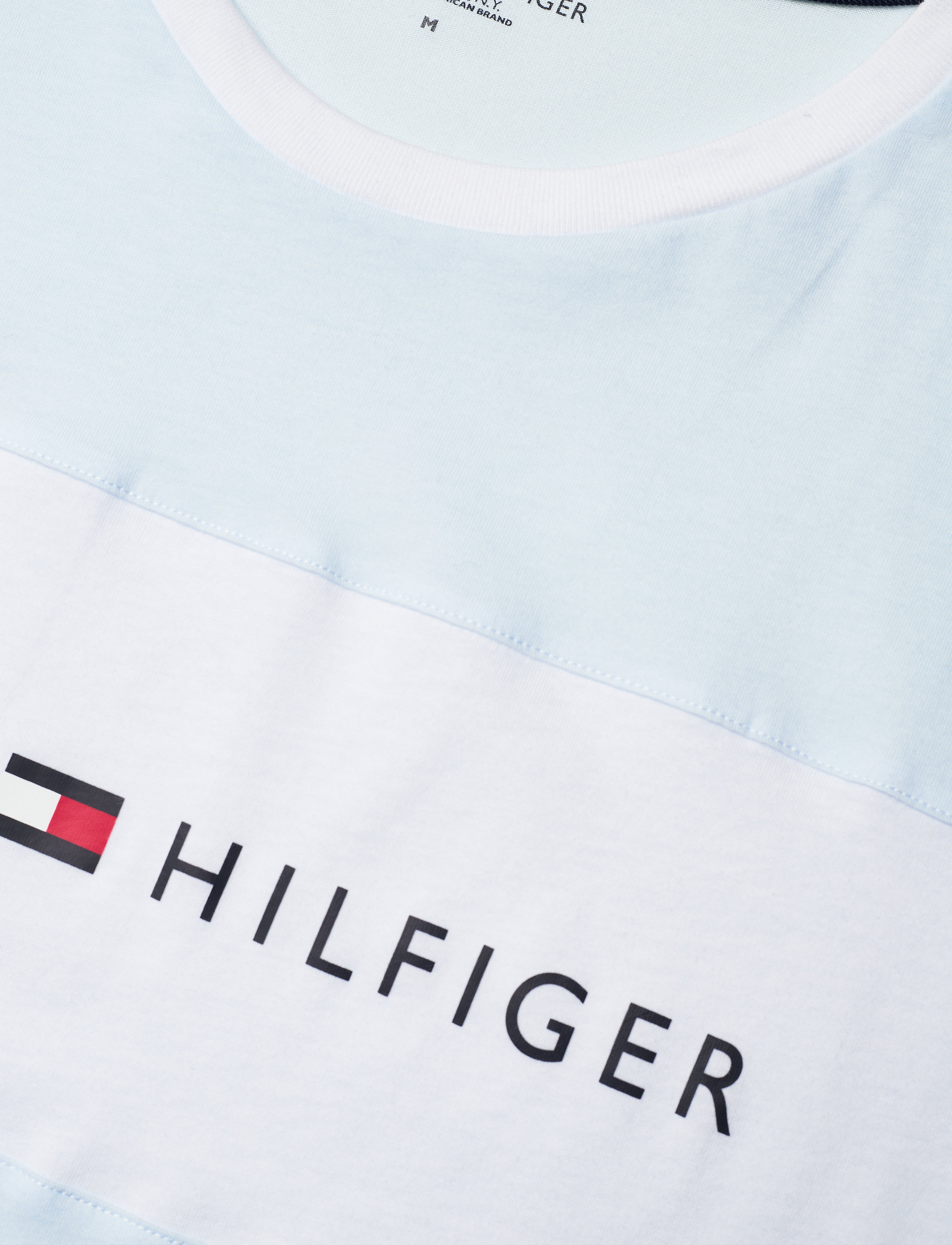Tommy Hilfiger - CN SS TEE LOGO FLAG - luminous blue - 2