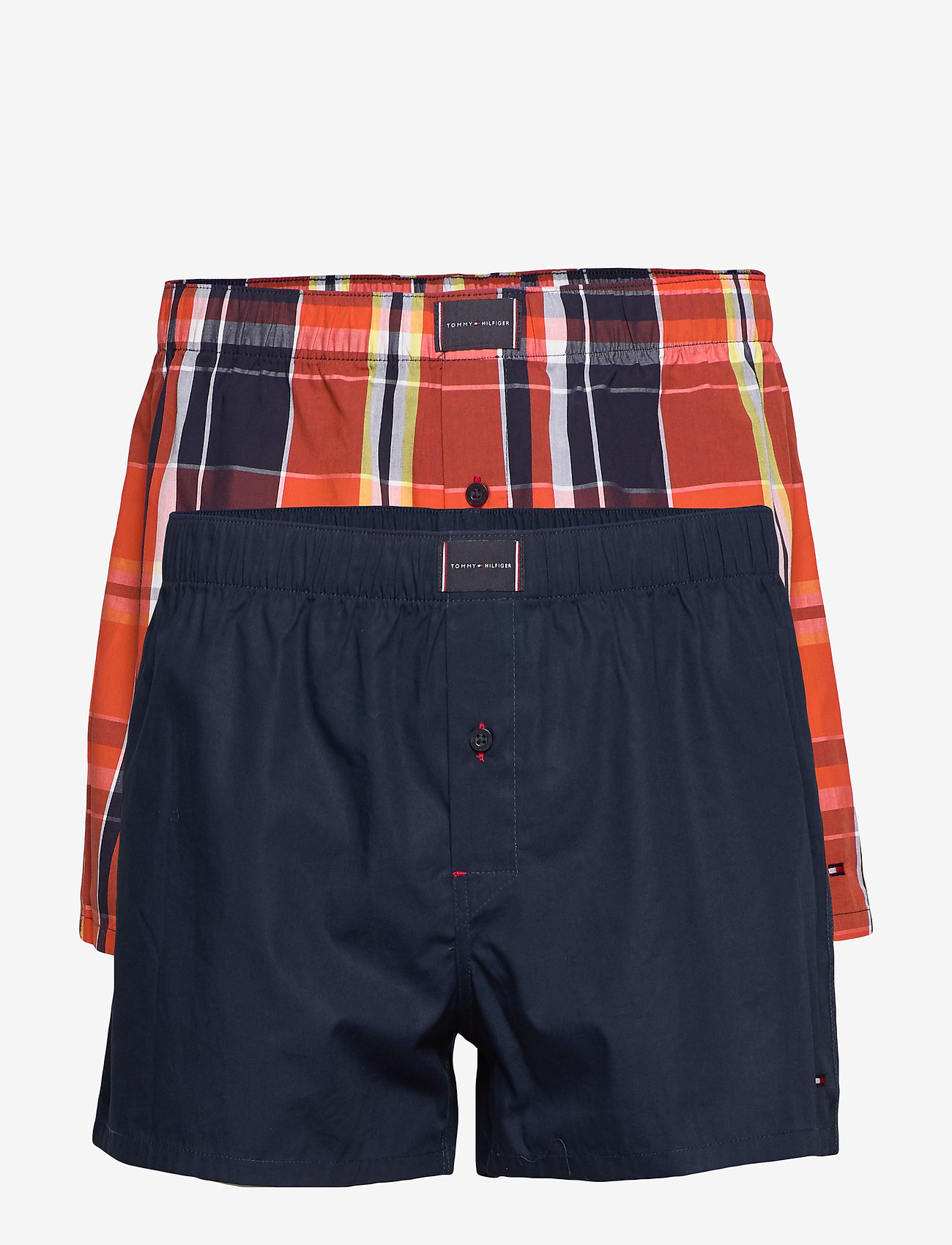 Tommy Hilfiger - 2P WOVEN BOXER CHECK - navyblazer/tangored - 0