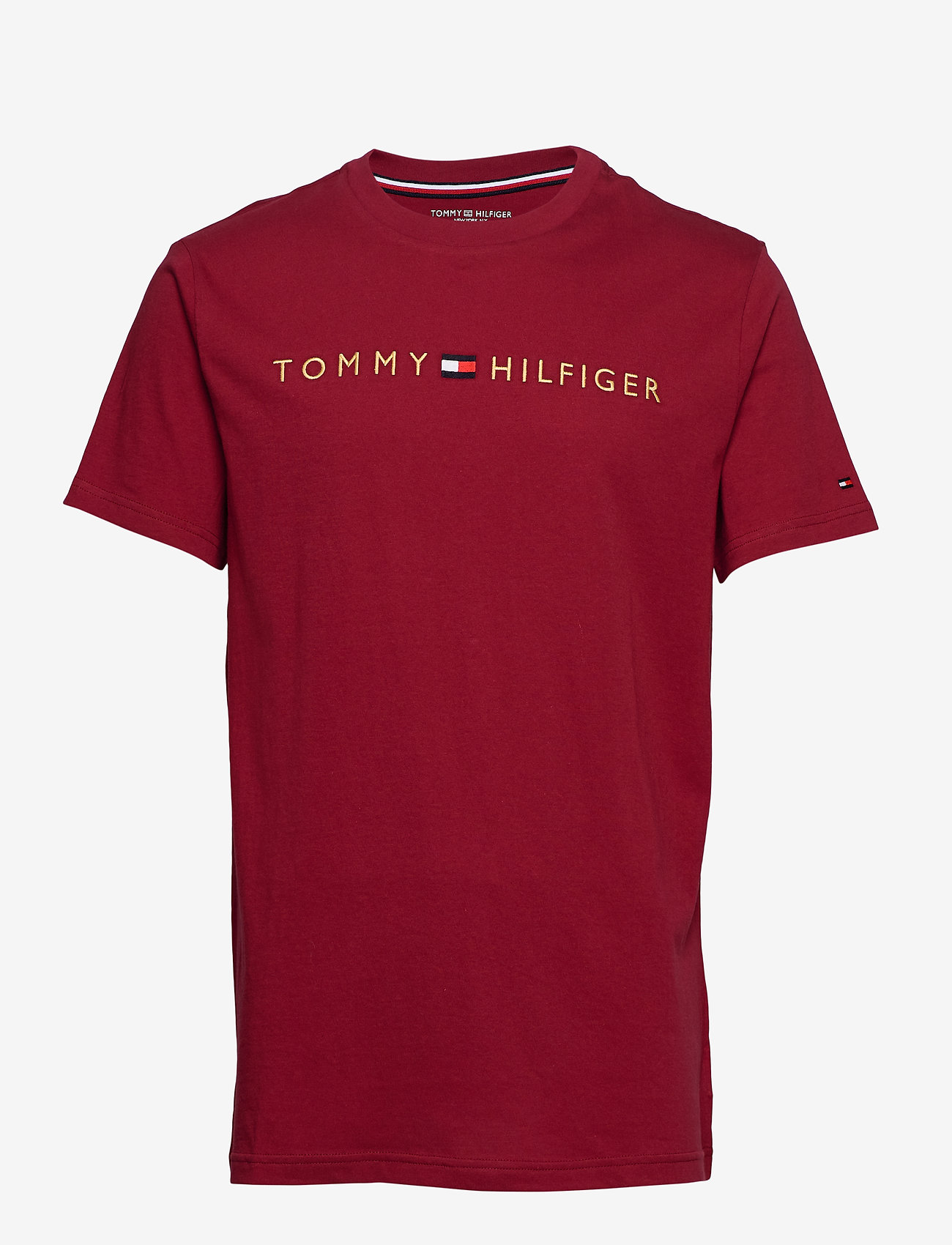 Tommy Hilfiger - CN SS TEE LOGO GOLD - rhubarb - 0