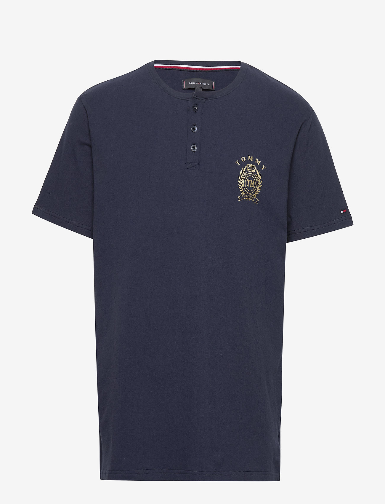 Tommy Hilfiger - HENLEY SS TEE CREST - navy blazer - 0